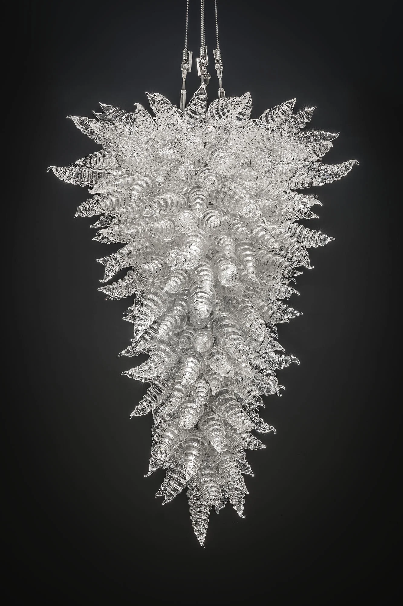 Clear Platinum Hornet Chandelier, 2016