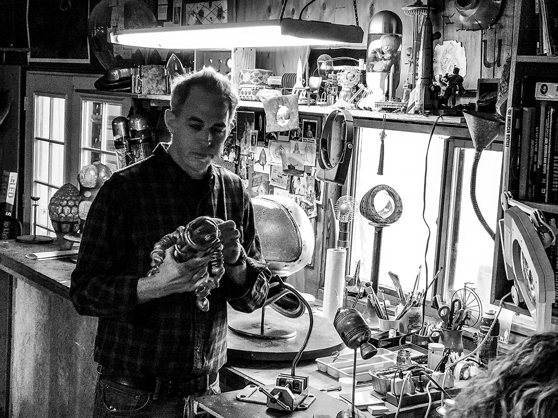 Rik Allen in the studio. photo: M. Stubblefield