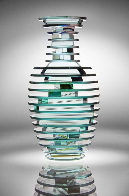 Plate Glass Vase #28-93, 1991
