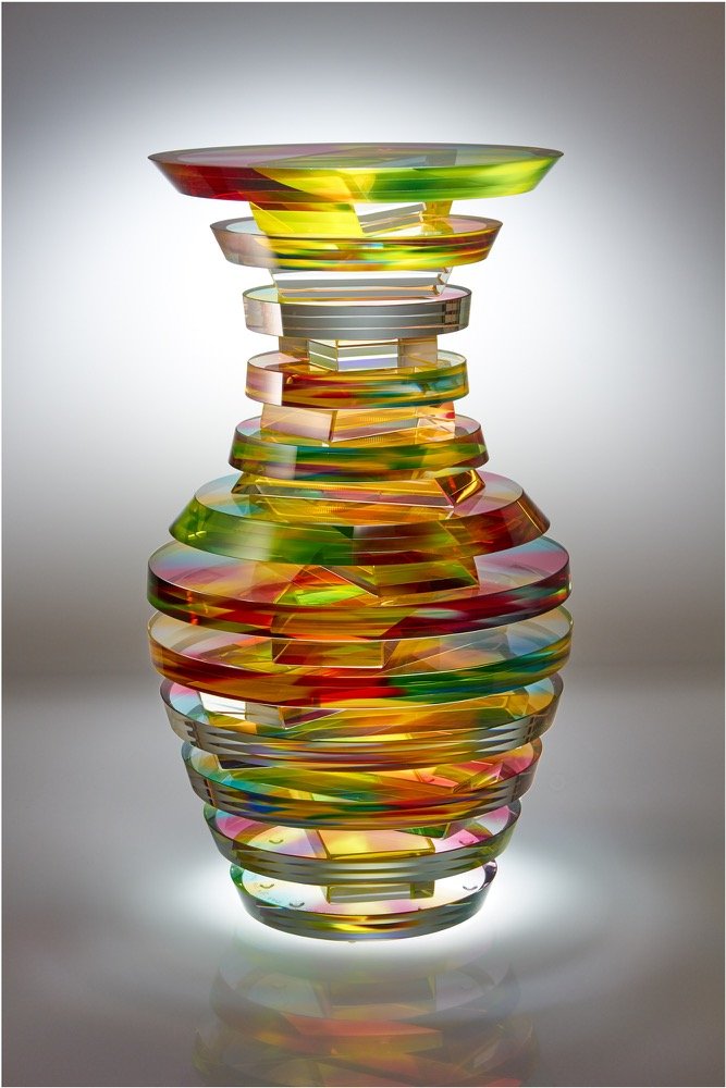 Polished Laminated Plate Glass Vase #36, 2006