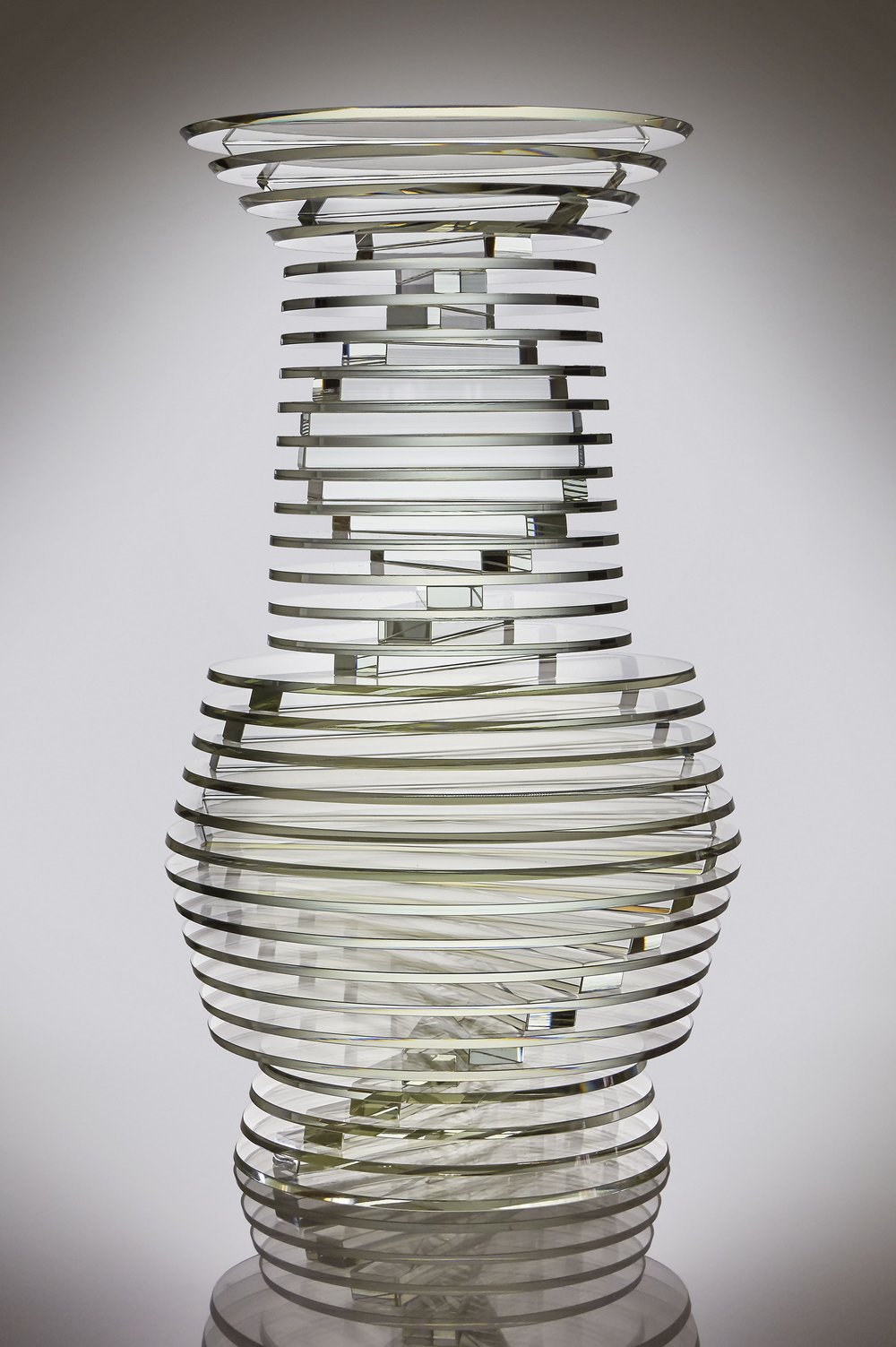 Polished Plate Glass Vase, 1991