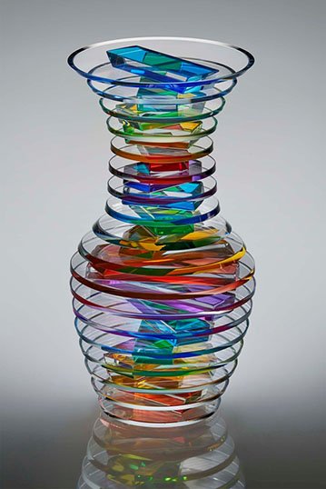  Middy Polished Plate Glass Vase #26, 2023