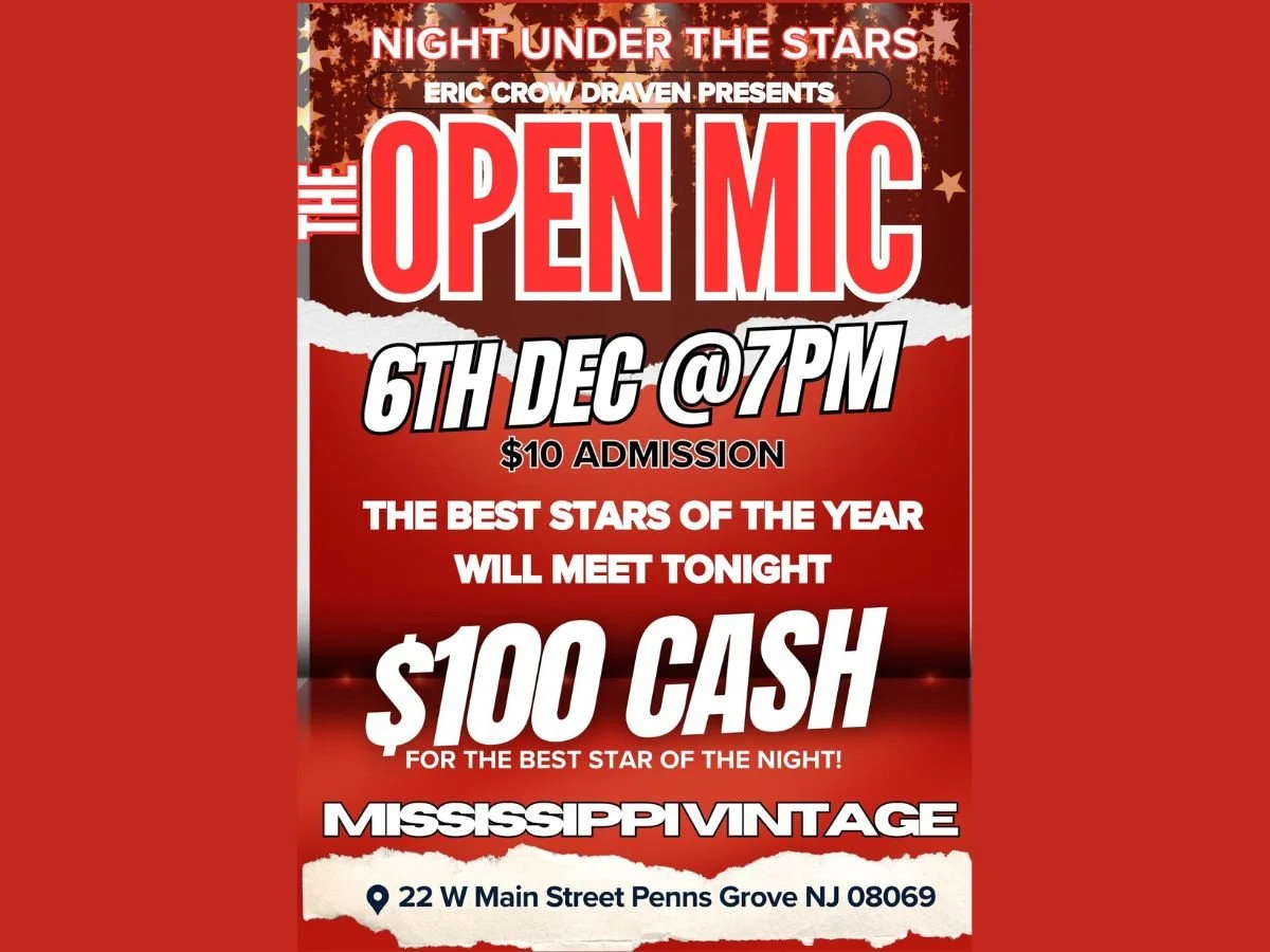PENNS GROVE - ERIC CROW DRAVEN: THE OPEN MIC