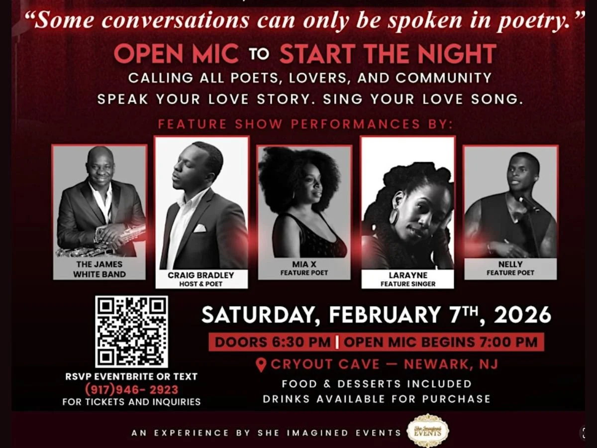 NEWARK - Love Jonez Poetry &amp; Music Experience at the HISTORIC KREUGER-SCOTT MANSION