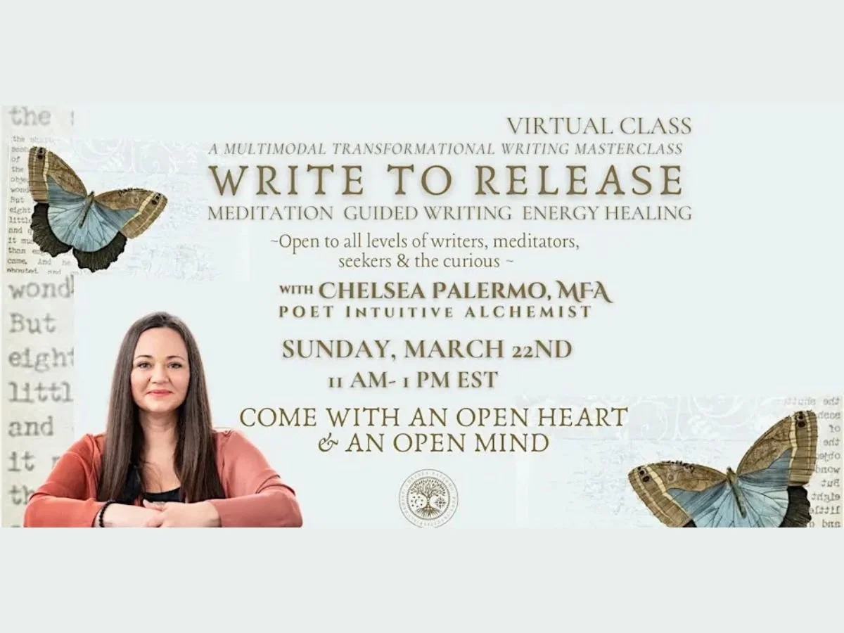 ZOOM - Write To Release: Intuitive Meditation, Guided Writing, Energy Healing