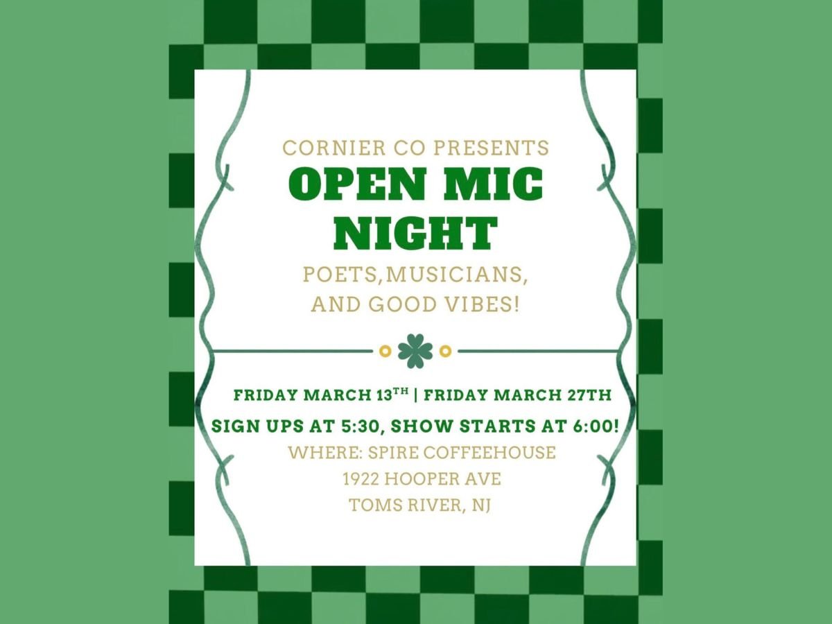 TOMS RIVER - CORNIER CO: OPEN MIC NIGHT POETS, MUSICIANS, AND GOOD VIBES!