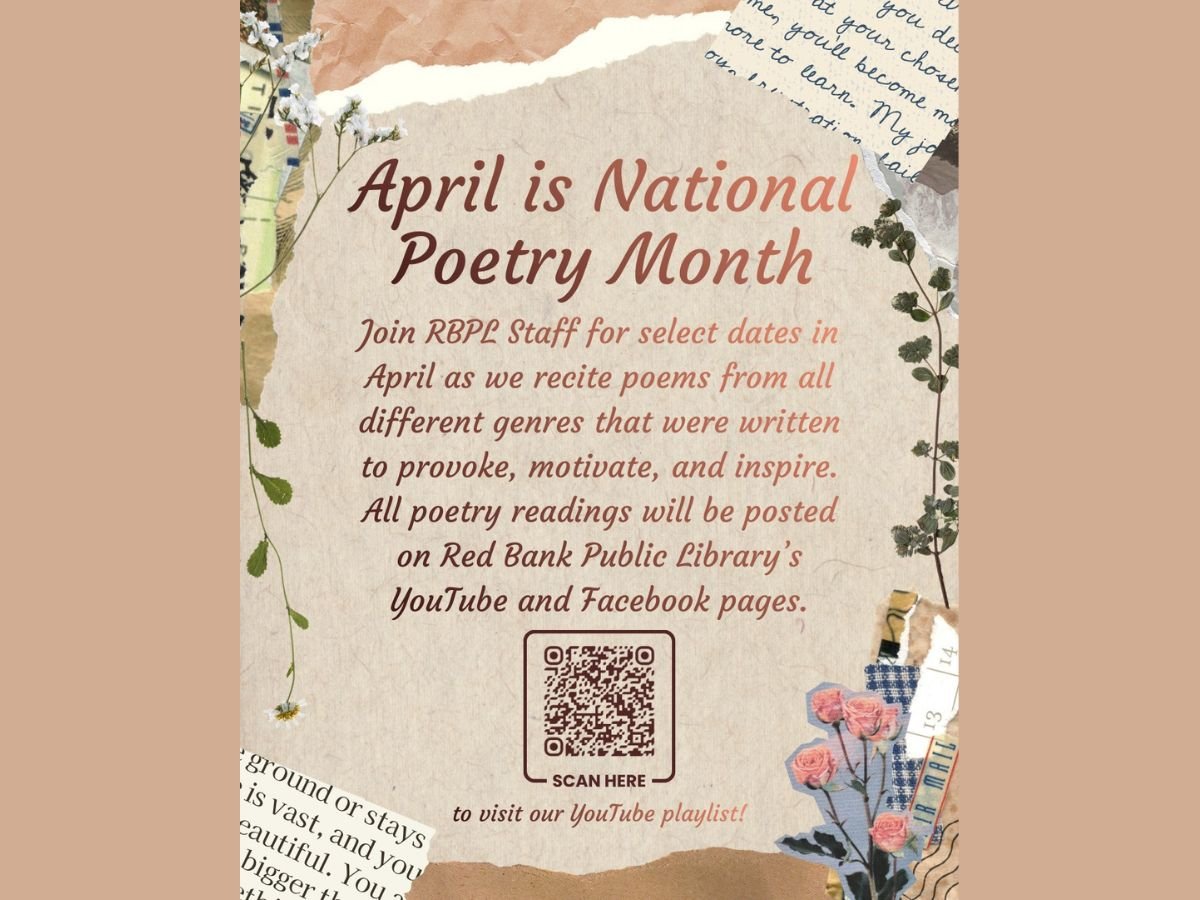 YOUTUBE - RED BANK PUBLIC LIBRARY: April is National Poetry Month