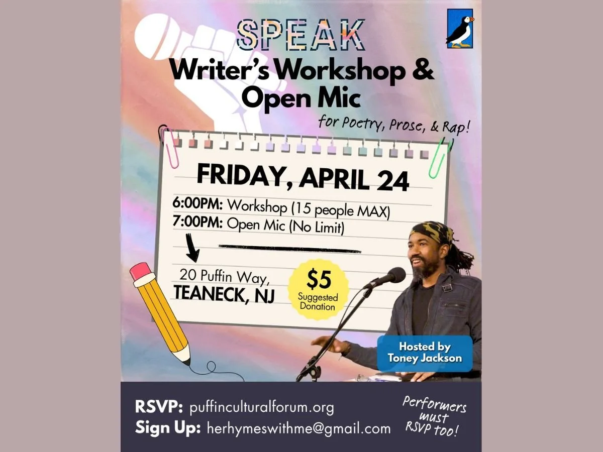 TEANECK - SPEAK Writer's Workshop &amp; Open Mic