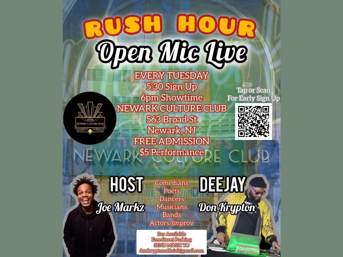 NEWARK - RUSH HOUR Open Mic Live