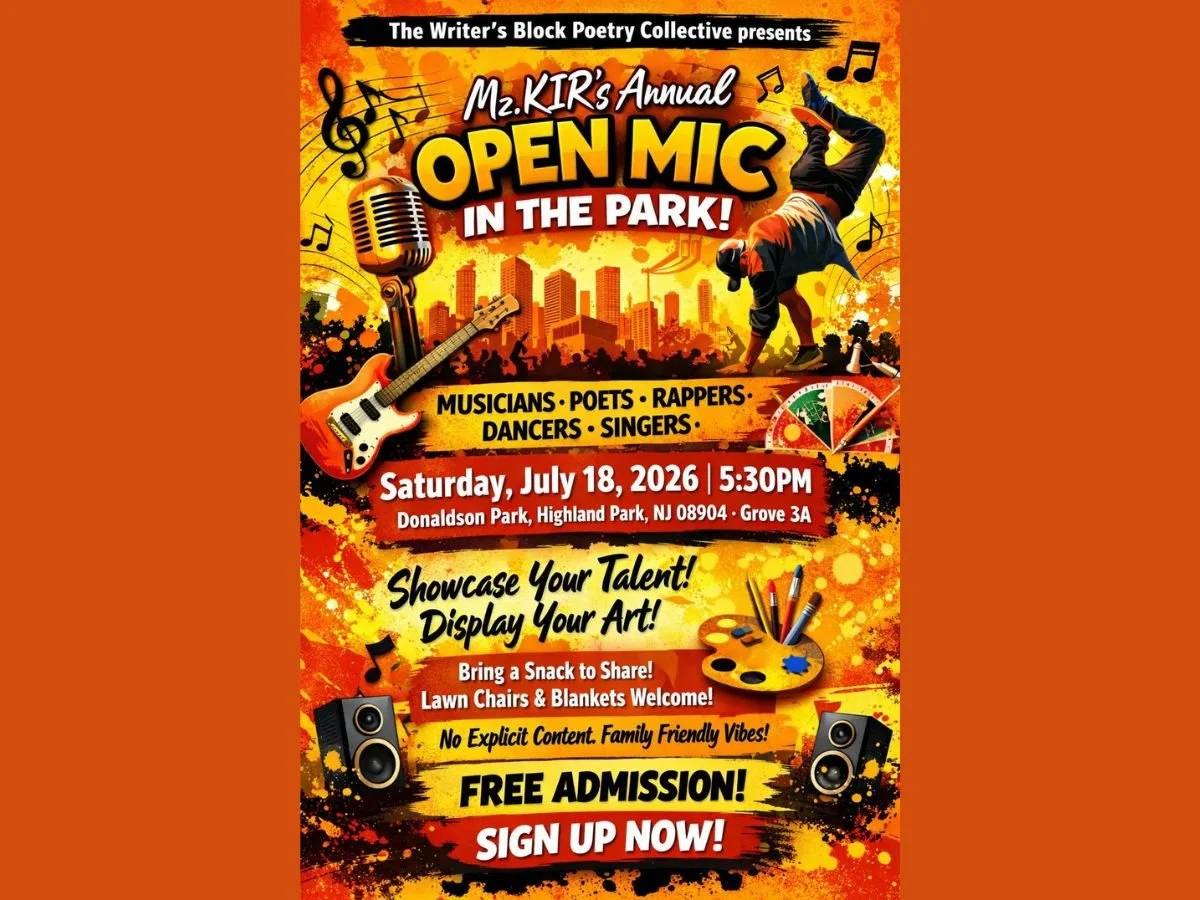 HIGHLAND PARK - The Writer's Block Poetry Collective: Mr. KIRs Annual OPEN MIC IN THE PARK!