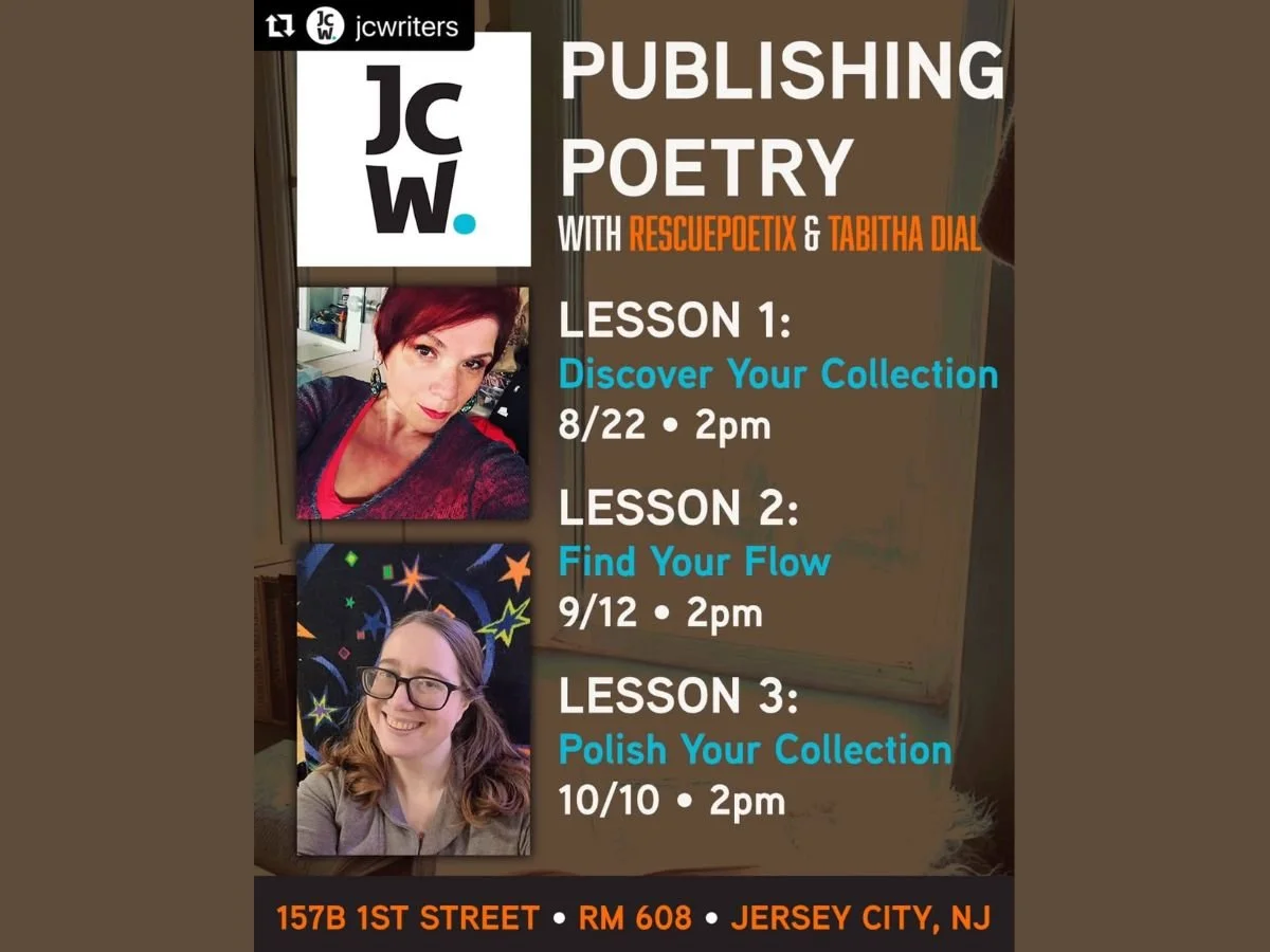 JERSEY CITY WRITERS: PUBLISHING POETRY WITH RESCUEPOETIX &amp; TABITHA DIAL