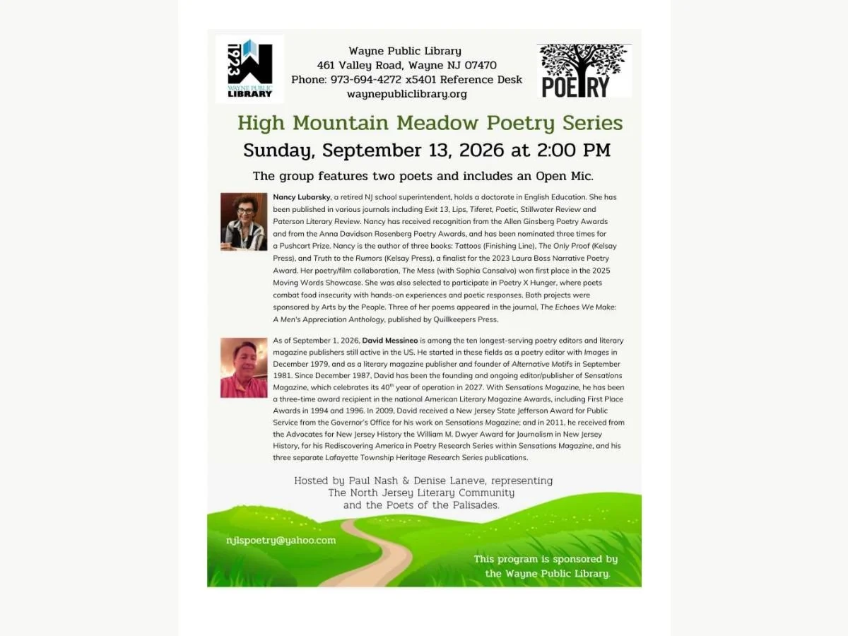 WAYNE - Wayne Public Library: High Mountain Meadow Poetry Series