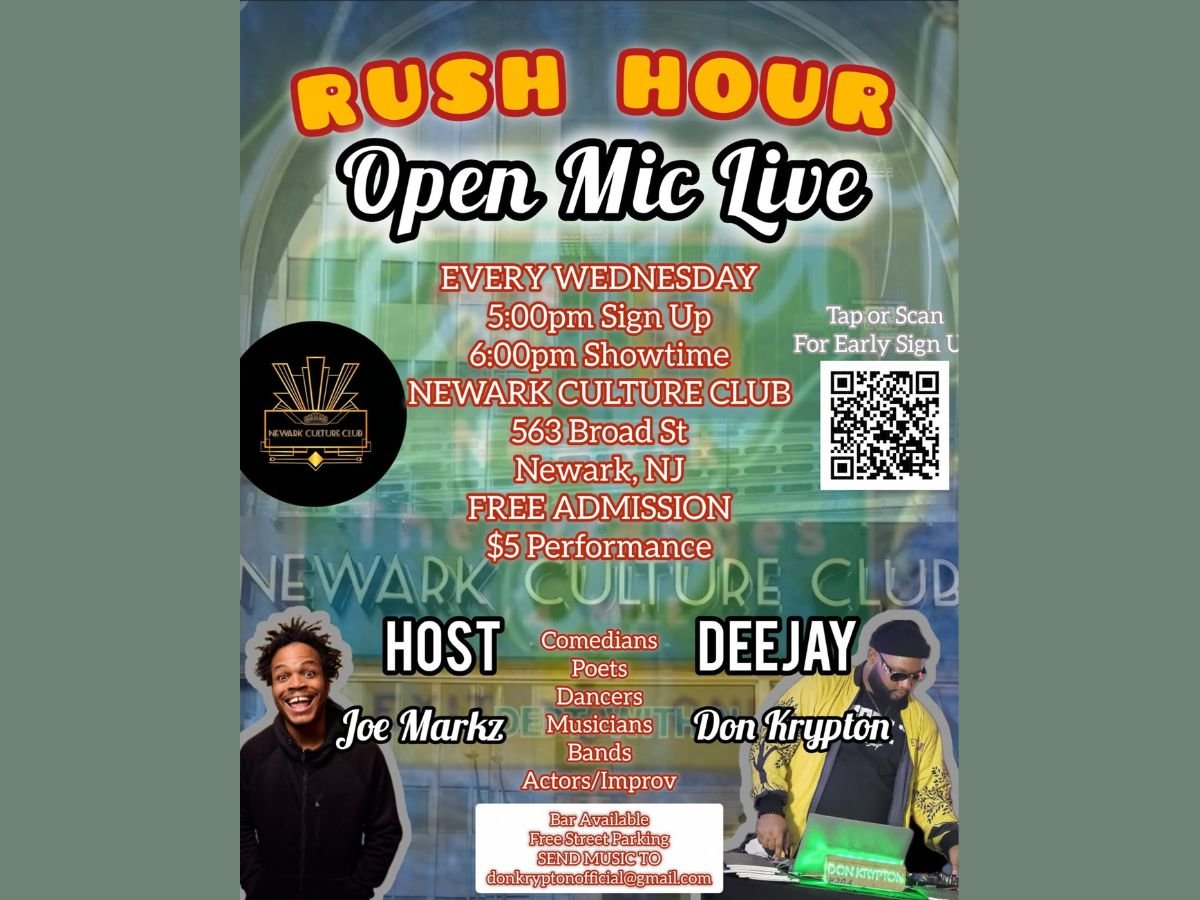 NEWARK - RUSH HOUR Open Mic Live