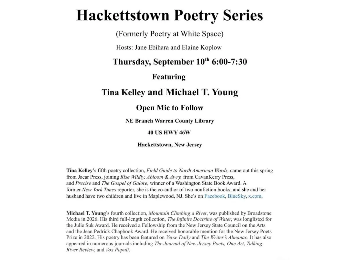 HACKETTSTOWN - Hackettstown Poetry Series