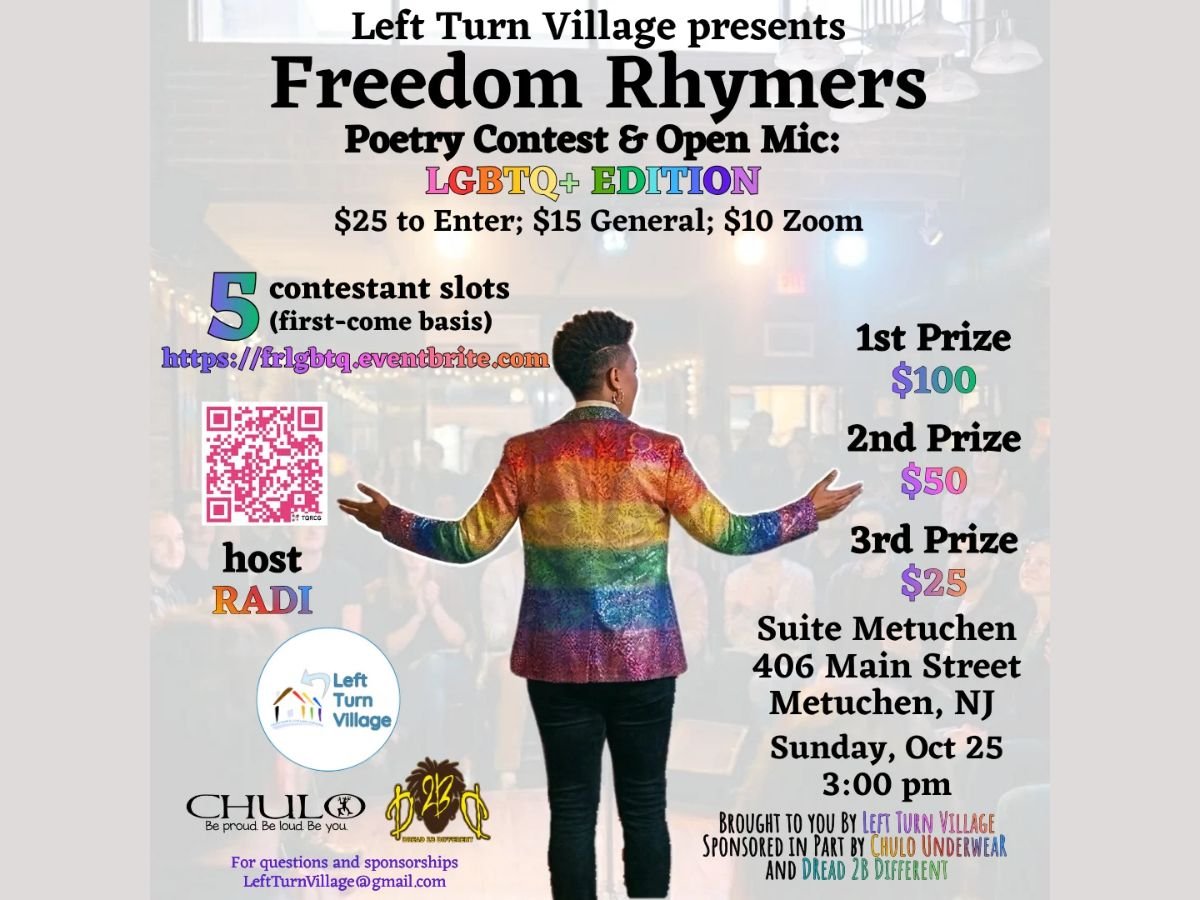 METUCHEN - Freedom Rhymers Poetry Contest &amp; Open Mic: LGBTQ+ Edition