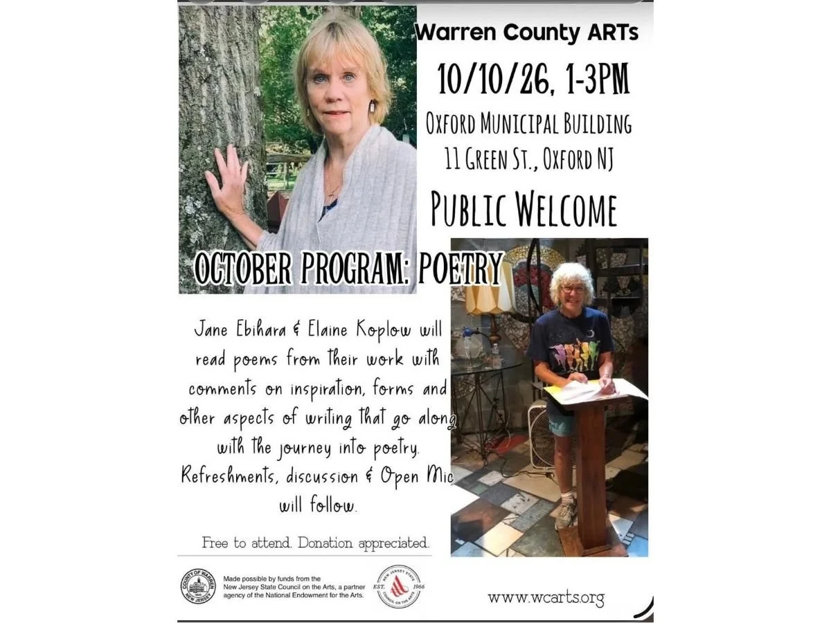 OXFORD - Warren County ARTs: OCTOBER PROGRAM: POETRY