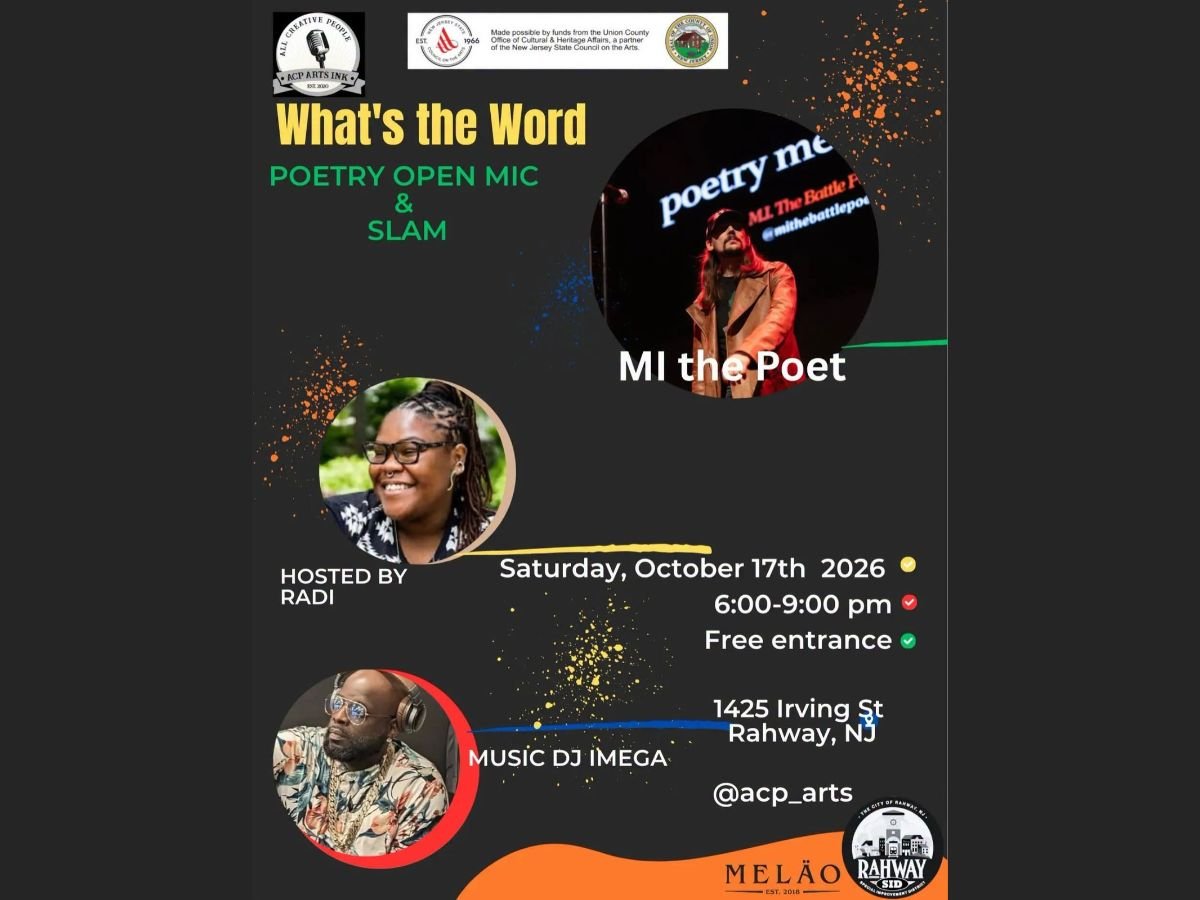 RAHWAY - What's the Word Poetry Open Mic