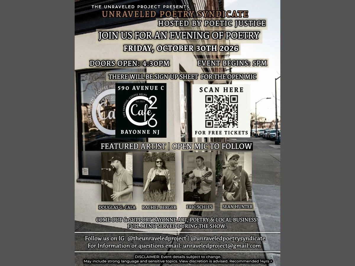 BAYONNE - The Unraveled Project: Unraveled Poetry Syndicate at Cafe 26