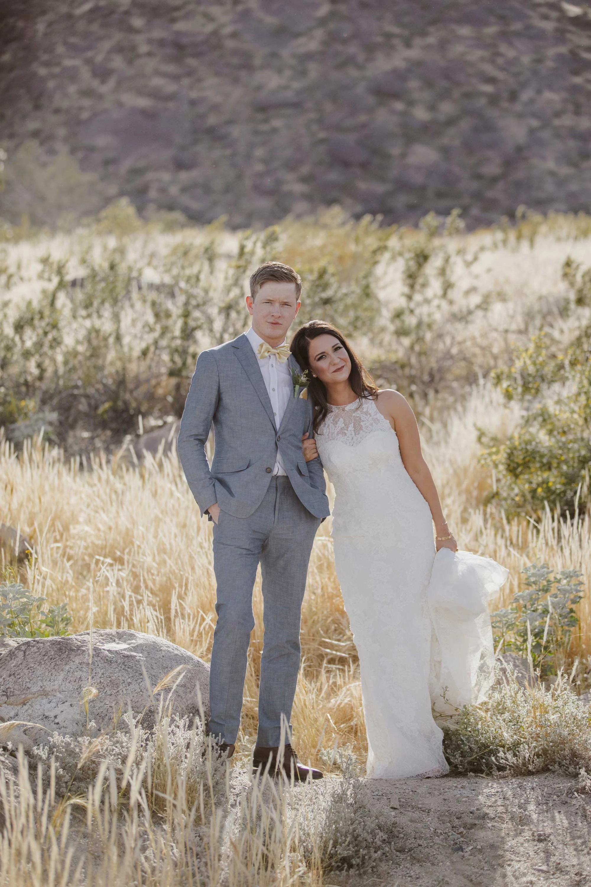 desert wedding portrait