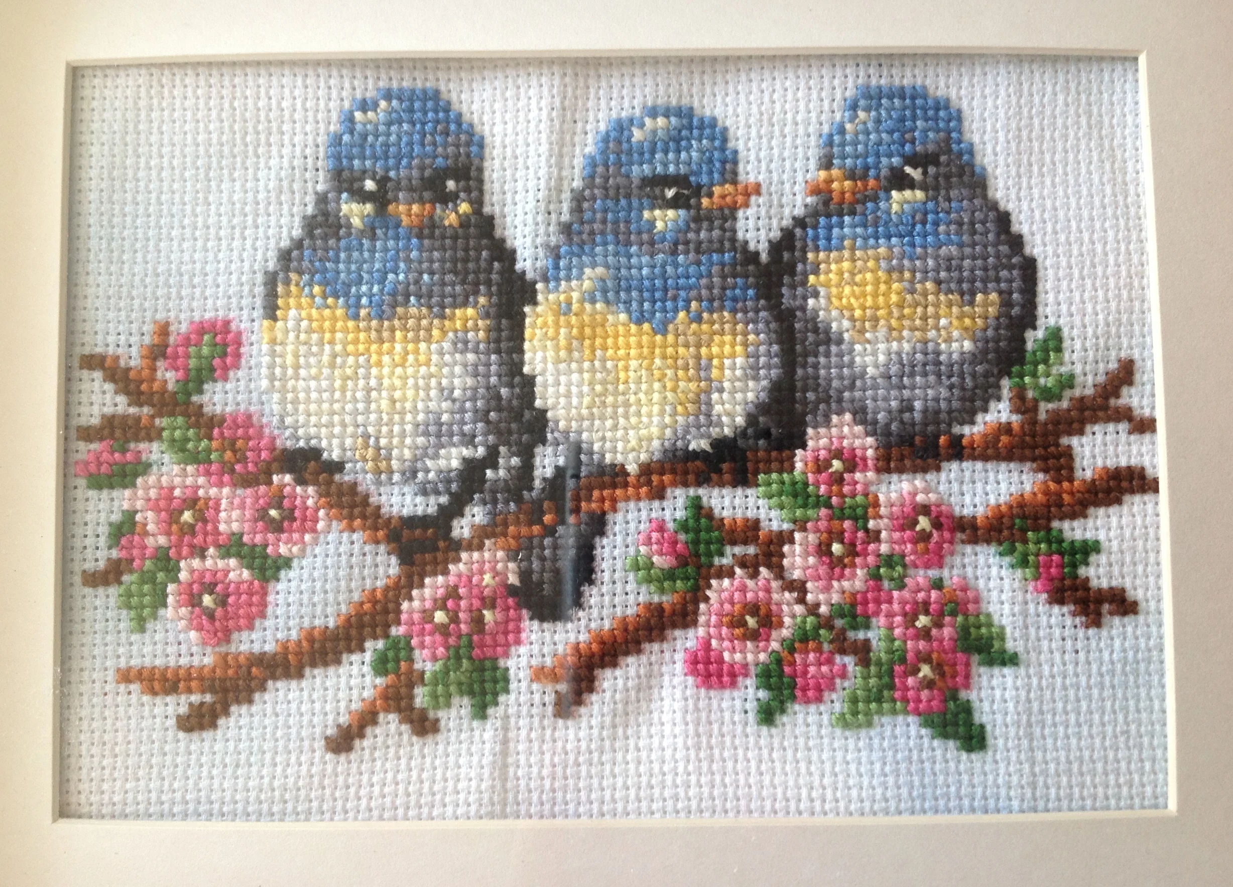 Three Little Birds (Cross-stitch embroidery, 2010)