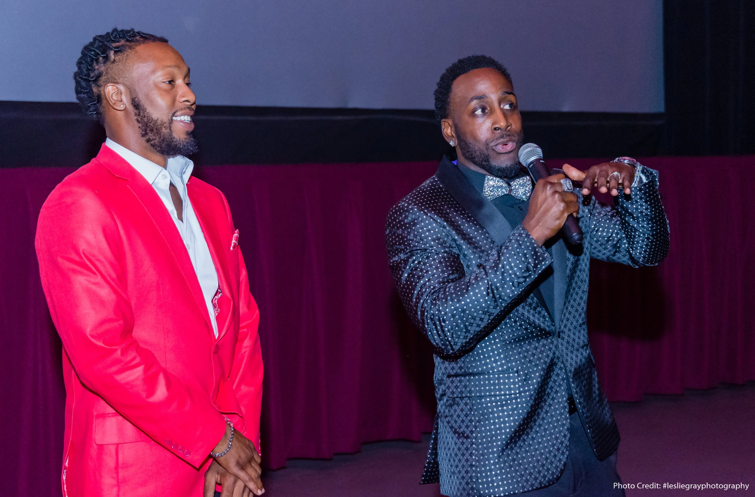 Bryan Boykins (Writer/Director) and Troy Williams at the red carpet premiere on July 23, 2018 of The Watchman's Edict at AMC Bradenton 20 in Bradenton, FL. | Courtesy of Leslie Gray Photography