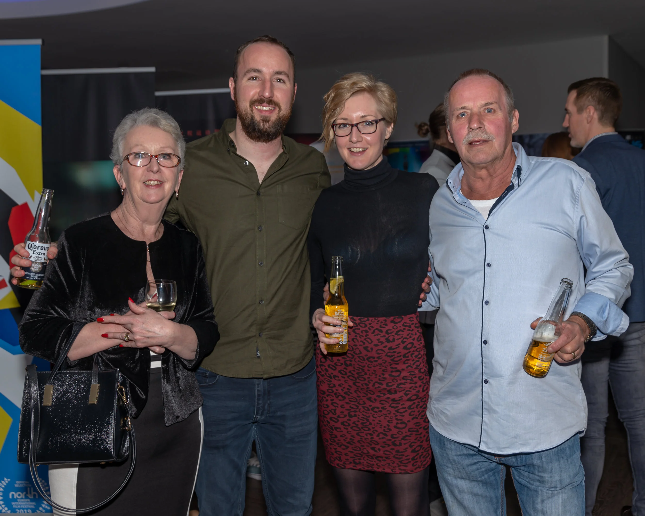 Maureen Hickford, Dan Hickford, Sarah Walkden, and Paul Hickford at the North Europe International Film Festival in London February 22, 2019 | Courtesy of Stuart Watson