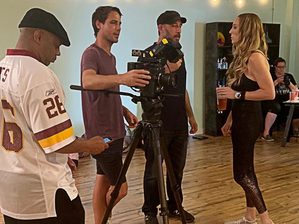 Joey Ross, Ryan Lightbourn, Fred Zara, Erin Laine, and Kris Zara on set for ‘High Existence’ in June 2019 | Courtesy of Michelle Oliver