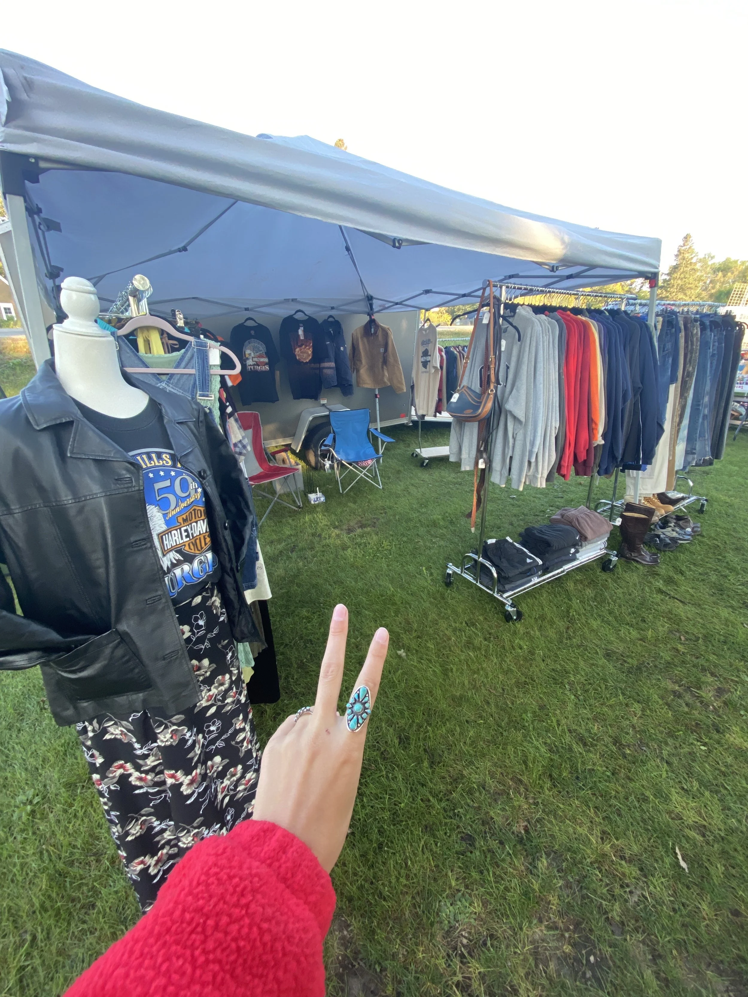 Vintage clothing at Adler RAnch Retro Market