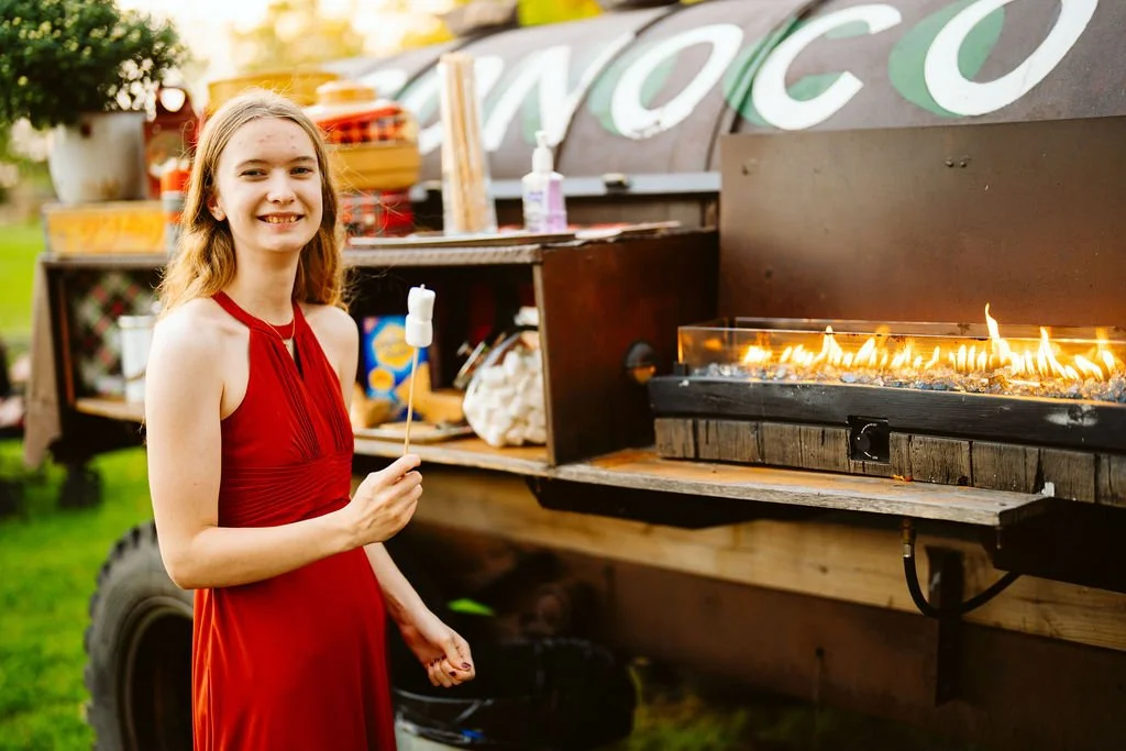 The Smore bar at Adler Ranch Wedding venue near Alexandria MN