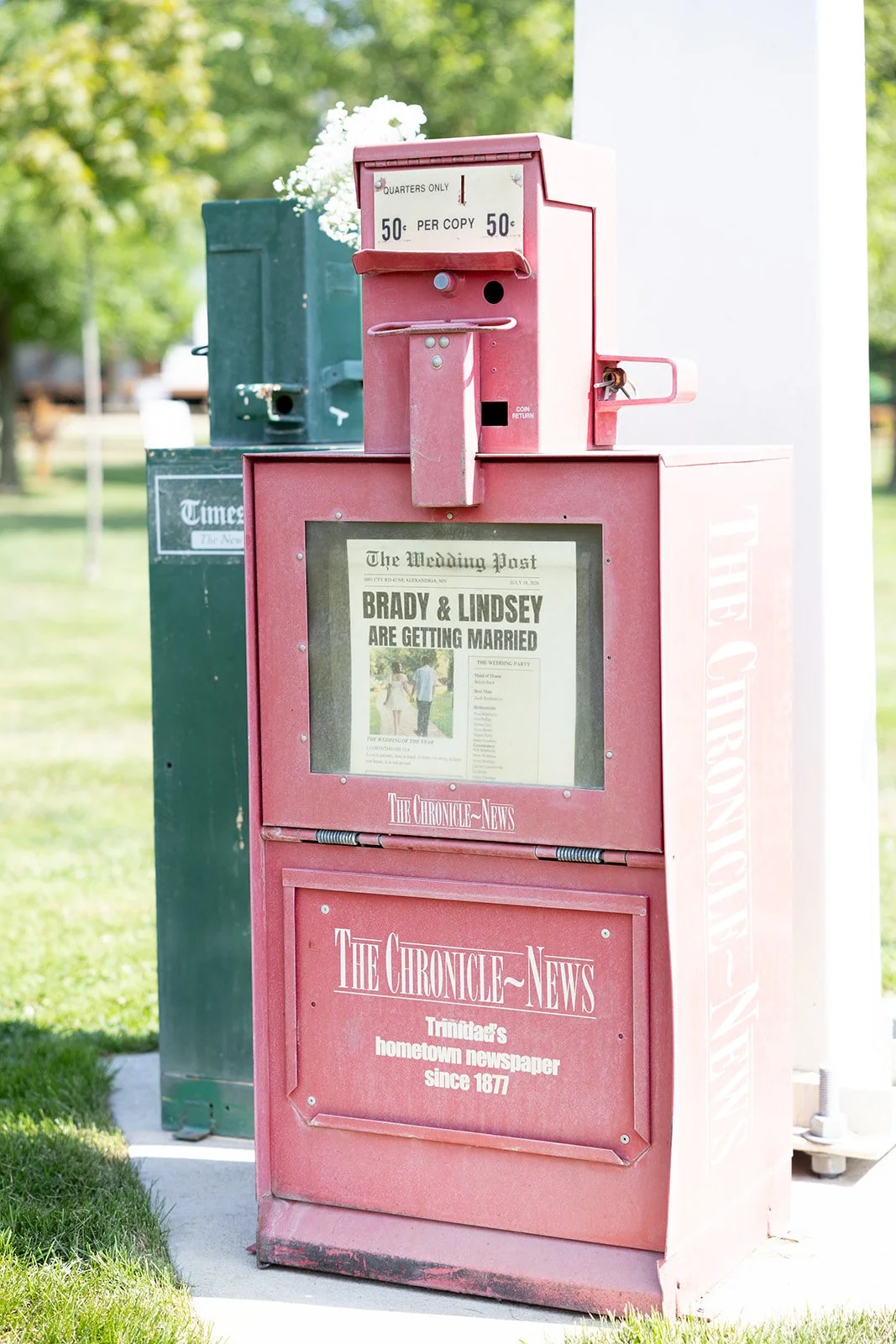 Vintage newspaper stands