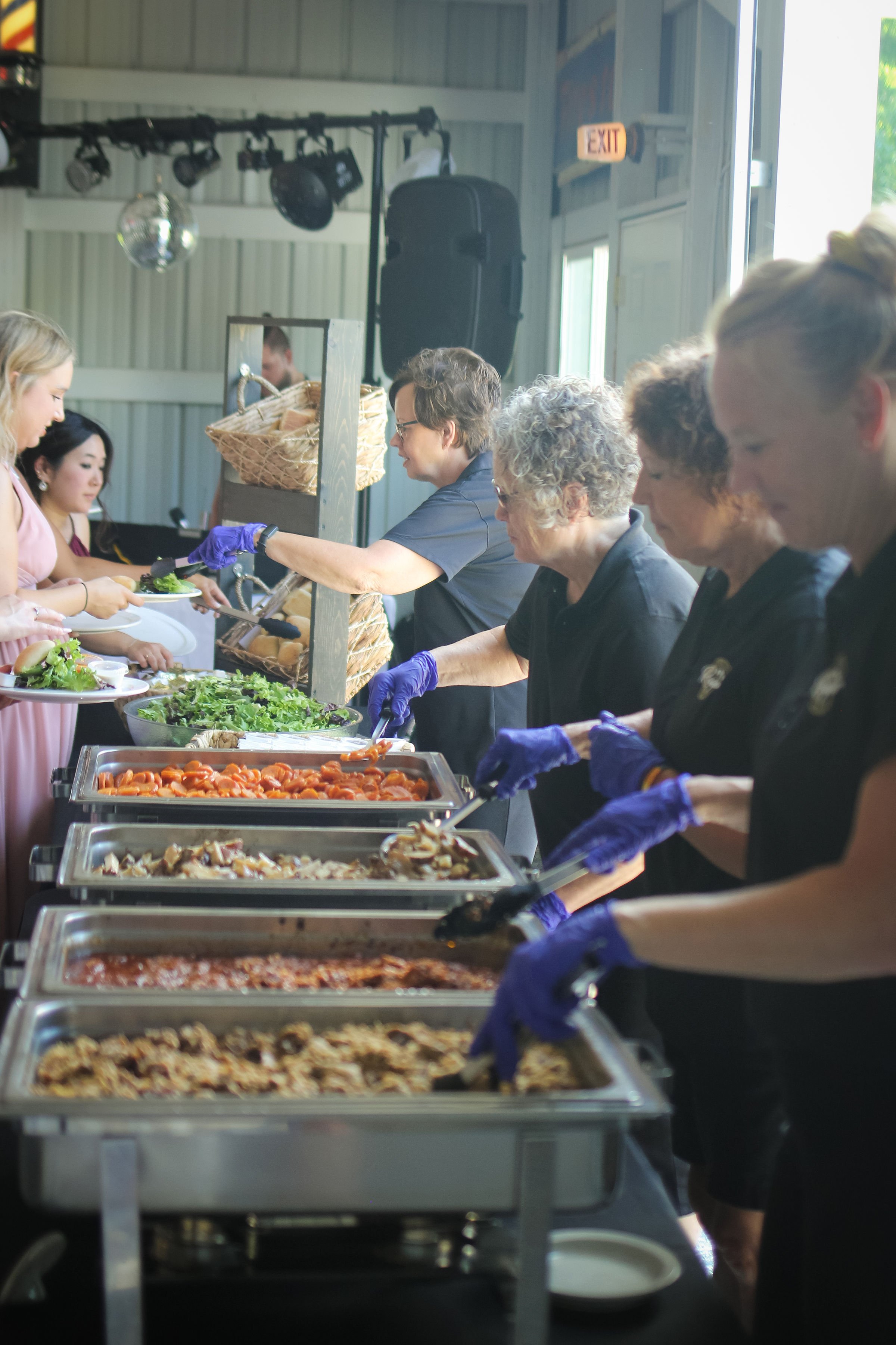 Catering at recent wedding at Central MN Adler Ranch Wedding Venue near Alexandria MN