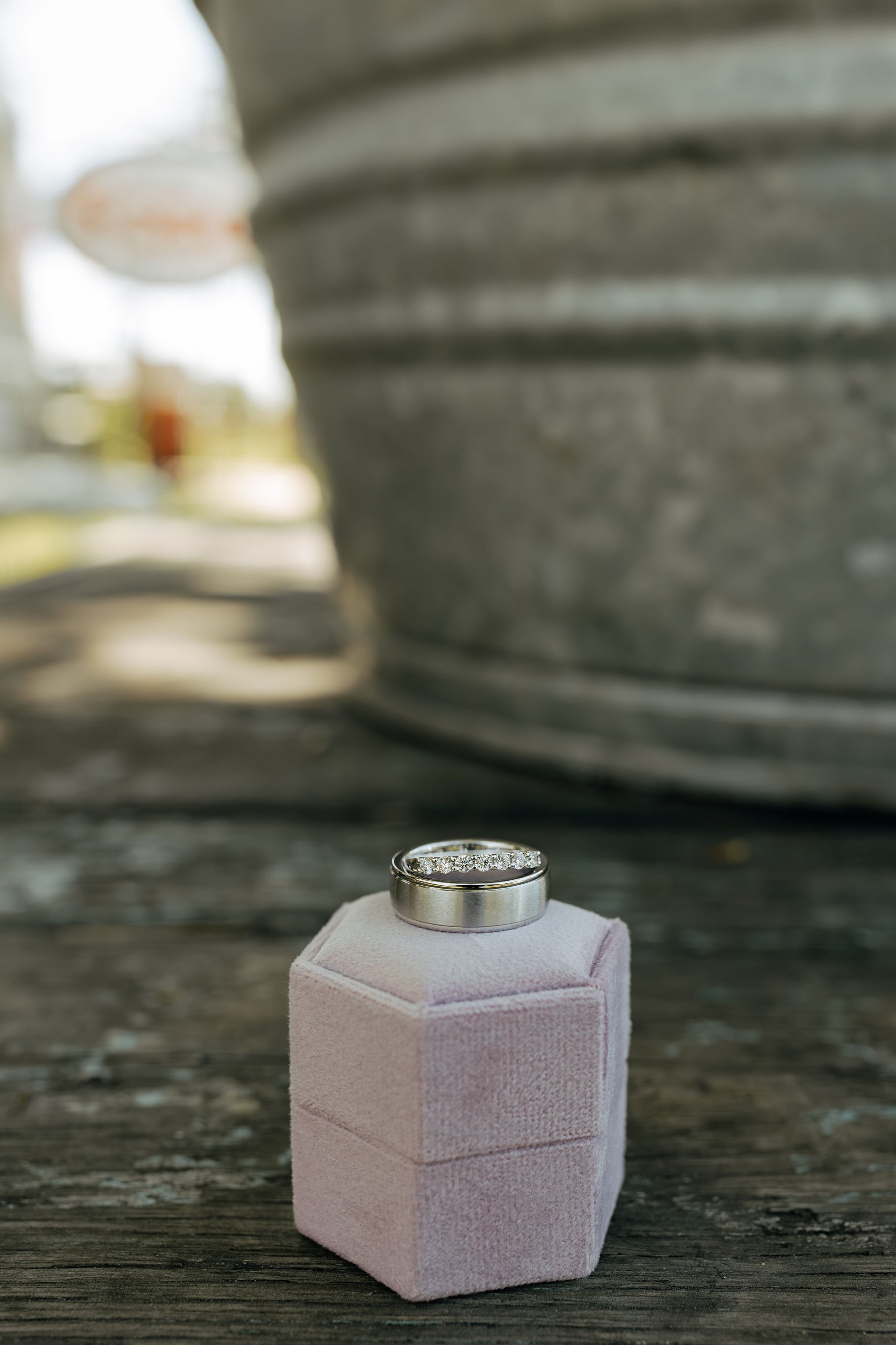 Photo of engagement rings at MN Wedding Venue Adler Ranch, located 2 hours from Fargo ND