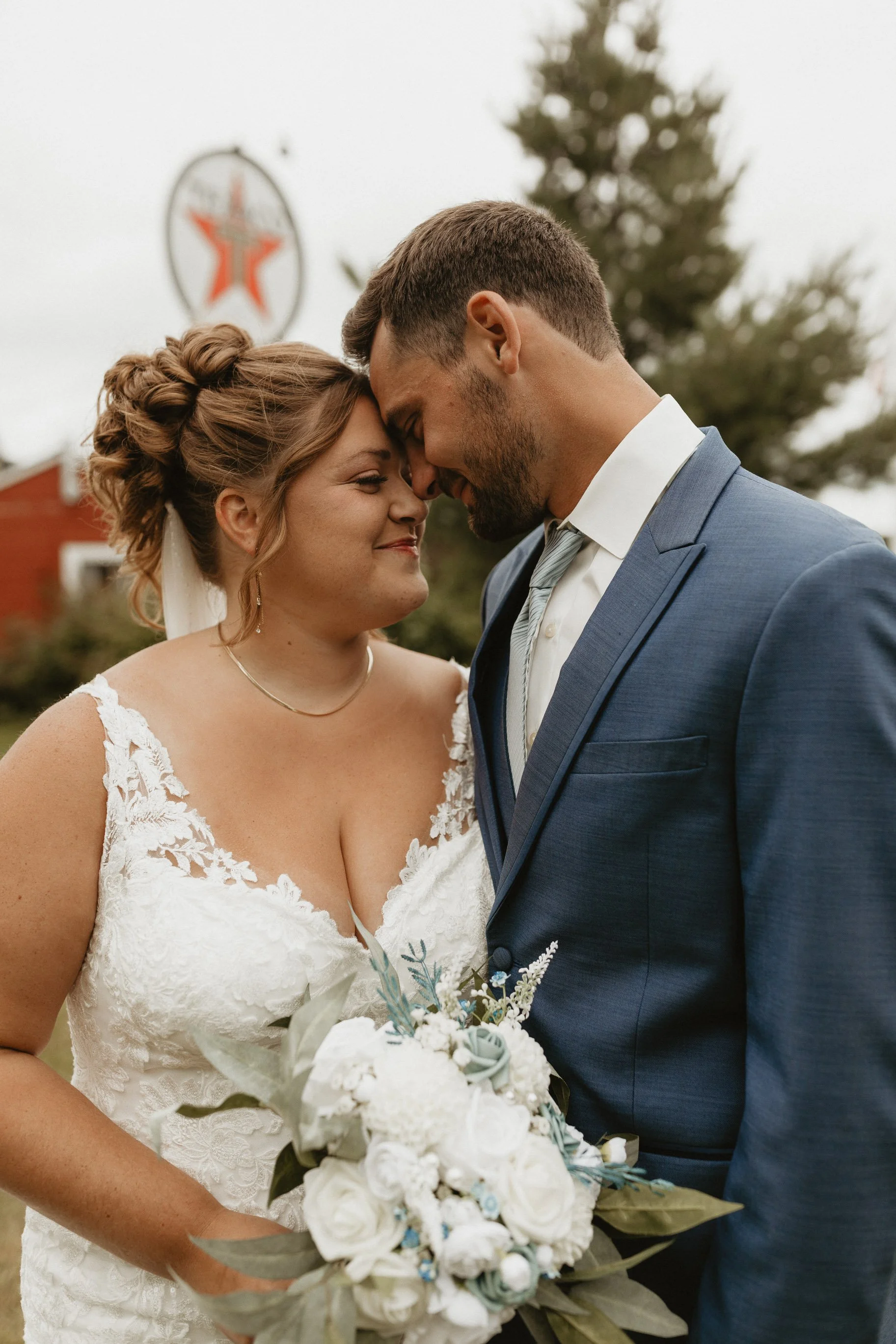 Just married couple at Adler Ranch Wedding Venue, located about two hours from both Minneapolis MN and Fargo ND