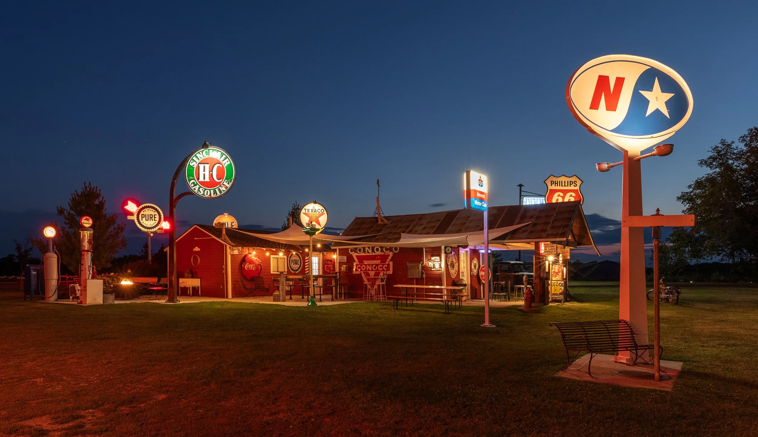 Lighted sign collection at Adler Ranch Wedding Venue near Minneapolis MN and Fargo ND, wedding location MN