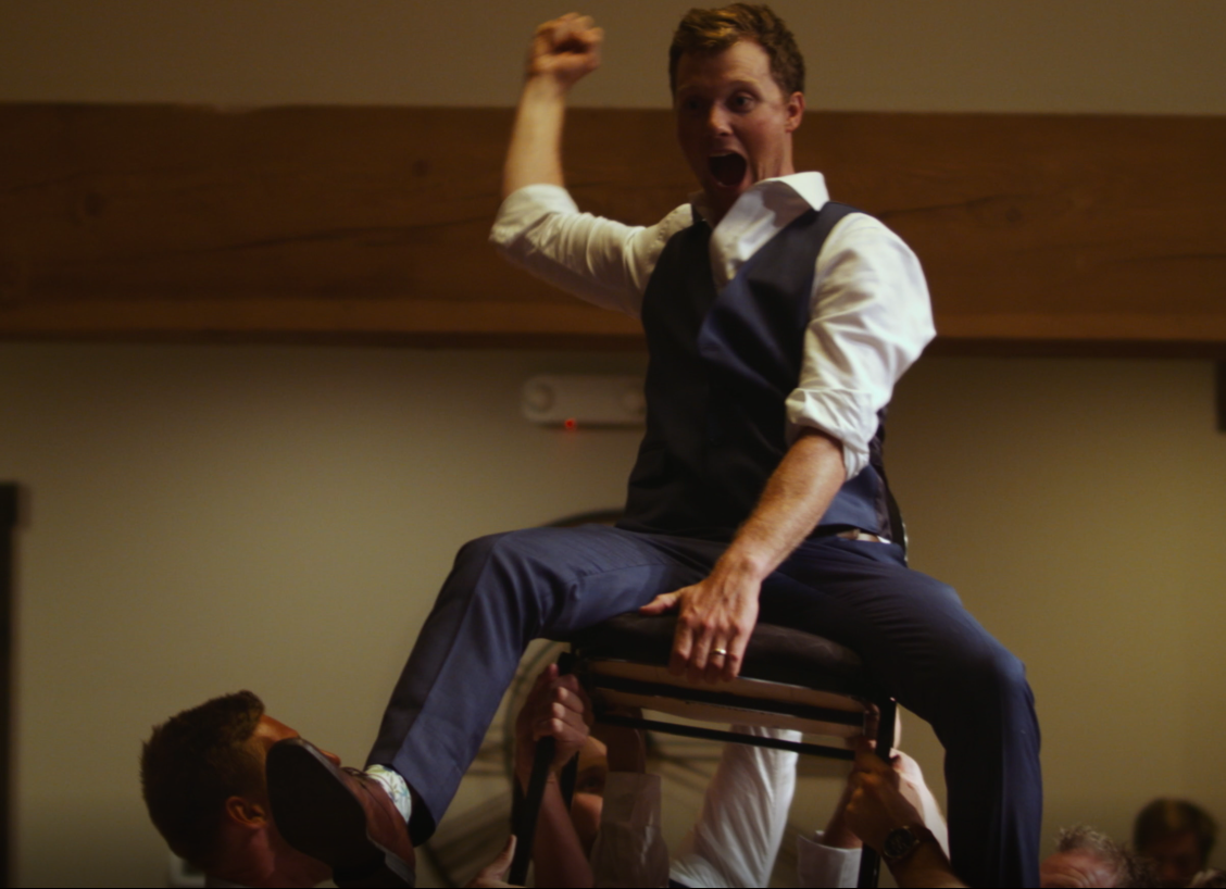 Of course men will be men! It’s there job to spice up the party with a good chair lift!
