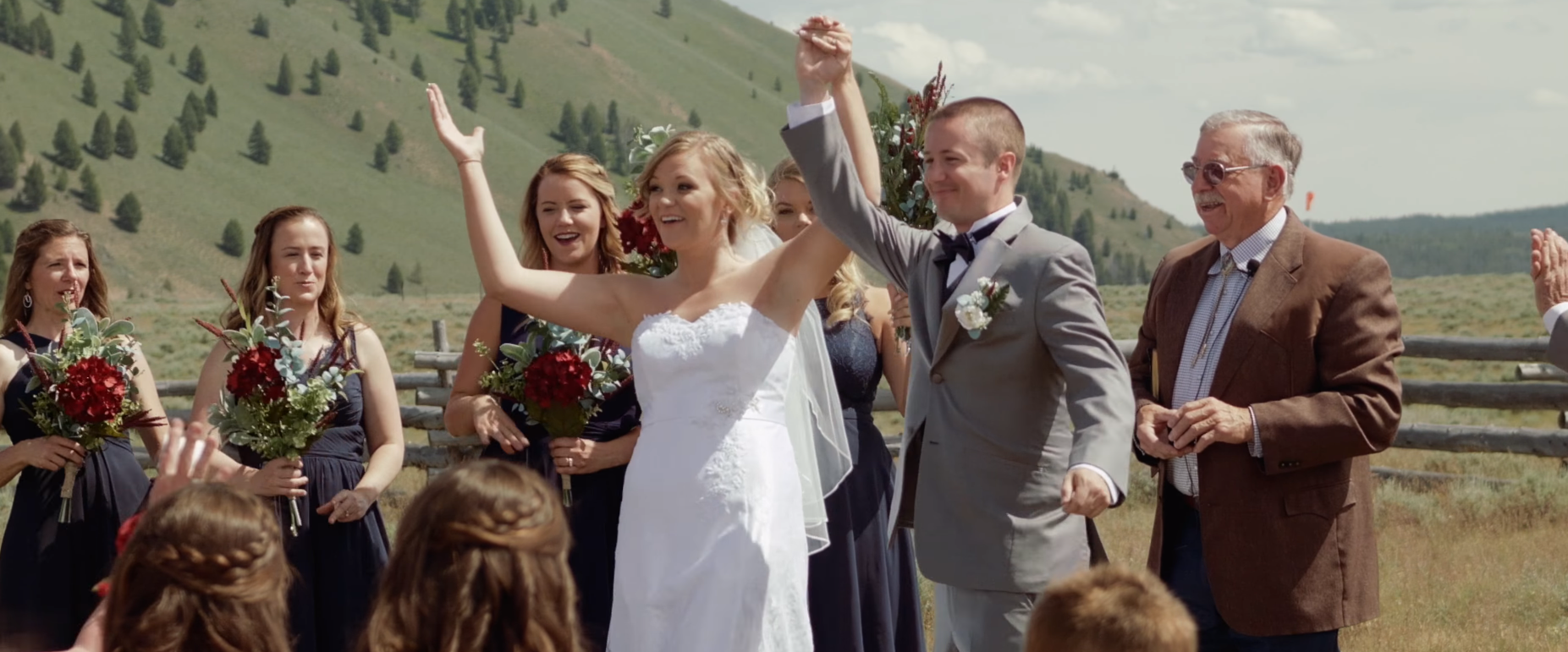 After many months of dating, they can finally call each other husband and wife!