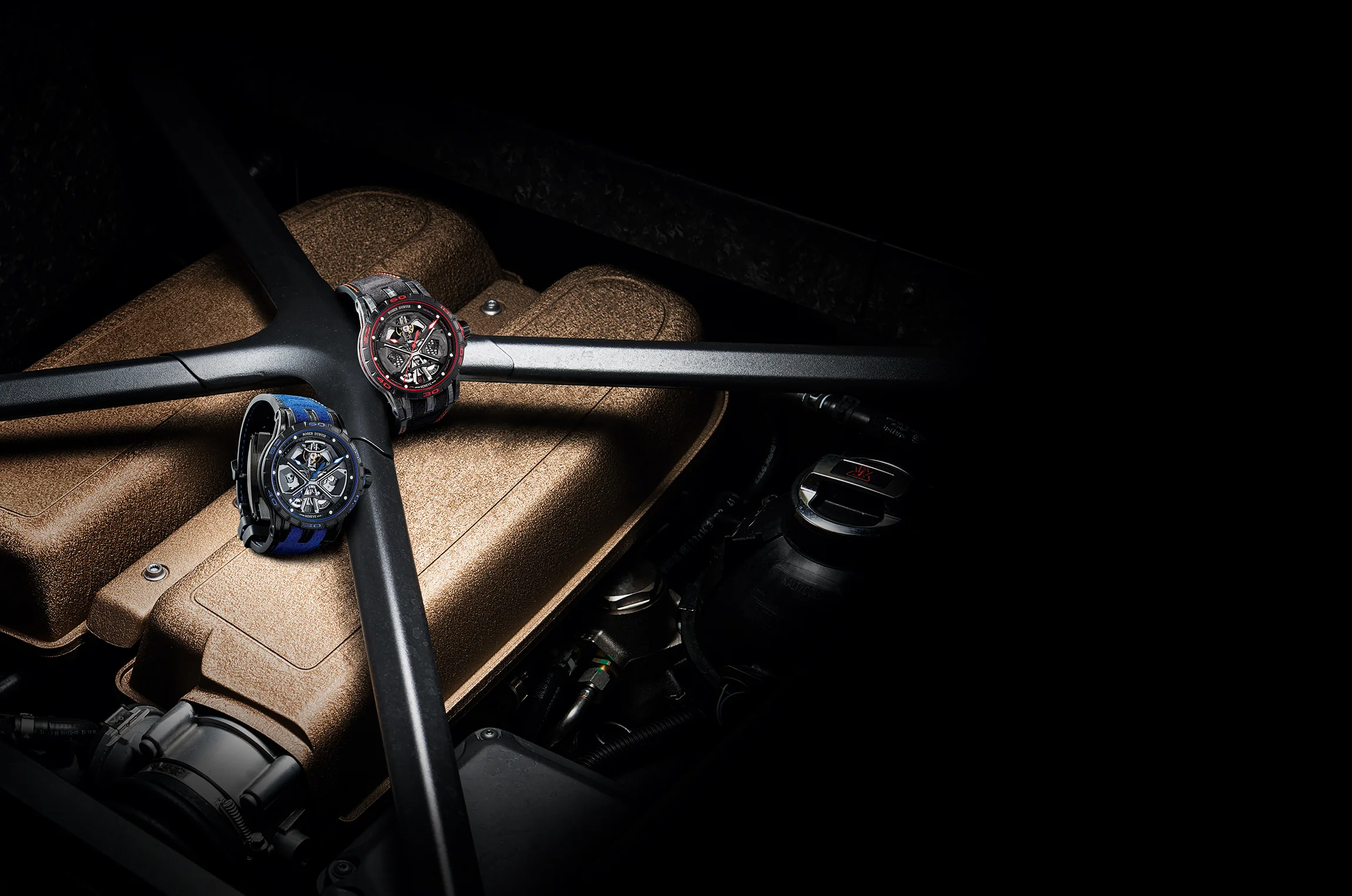 Excalibur Huracan (red and blue) on Huracan engine.jpg