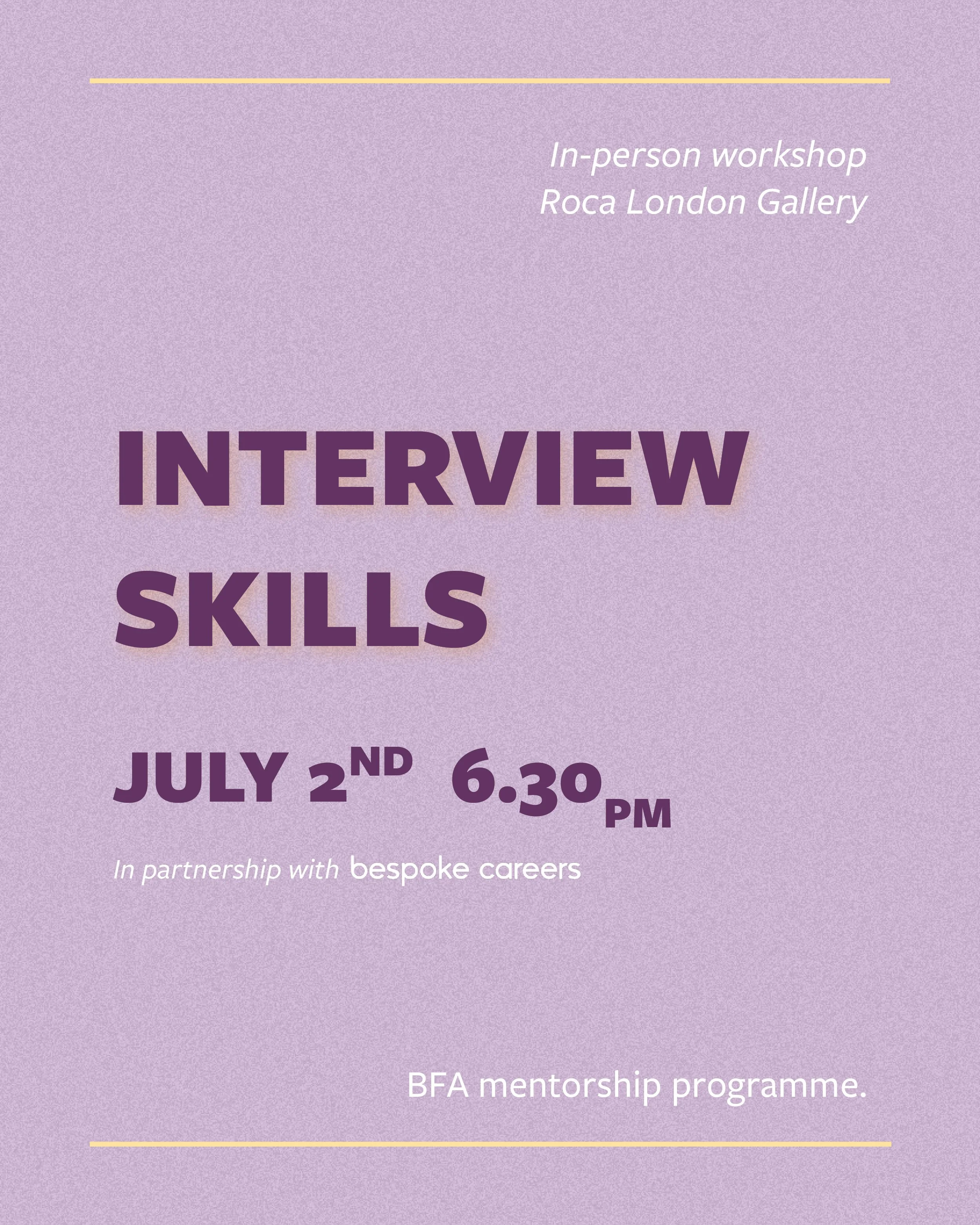 INTERVIEW SKILLS WORKSHOP 