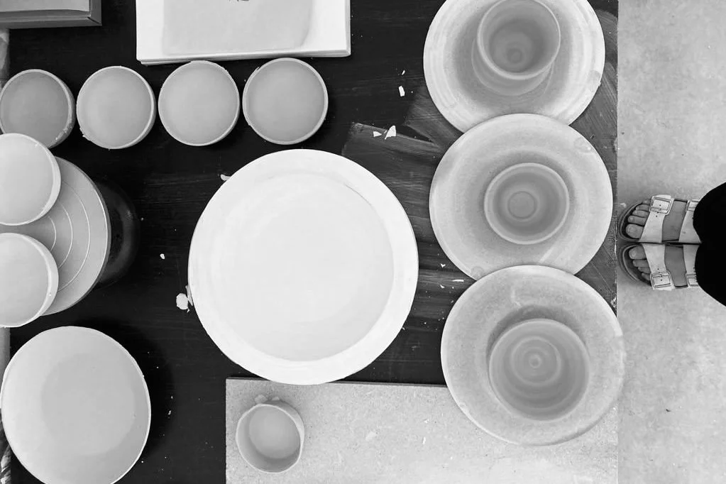 Thrown and casted pieces.JPG