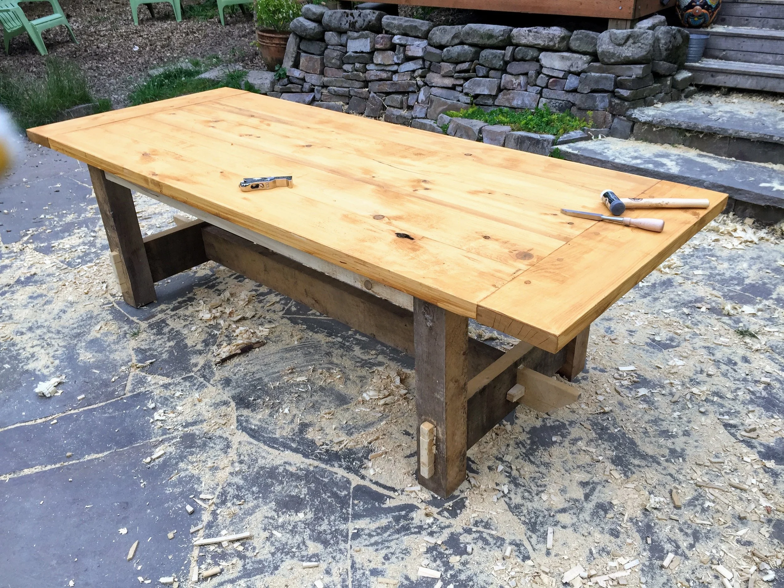 outdoor table - yellow cedar