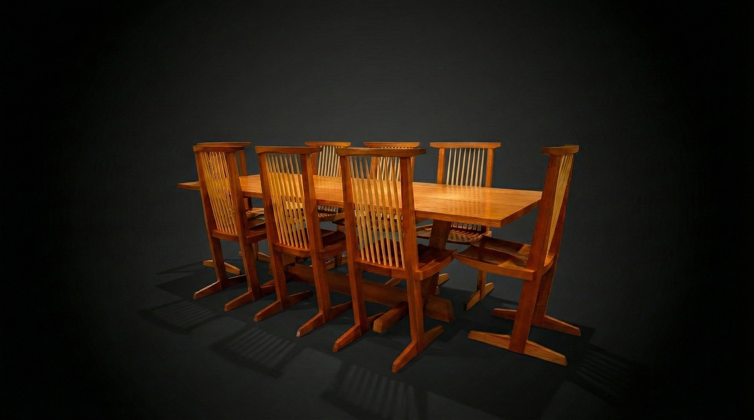 Handcrafted Solid Wood Dining Set