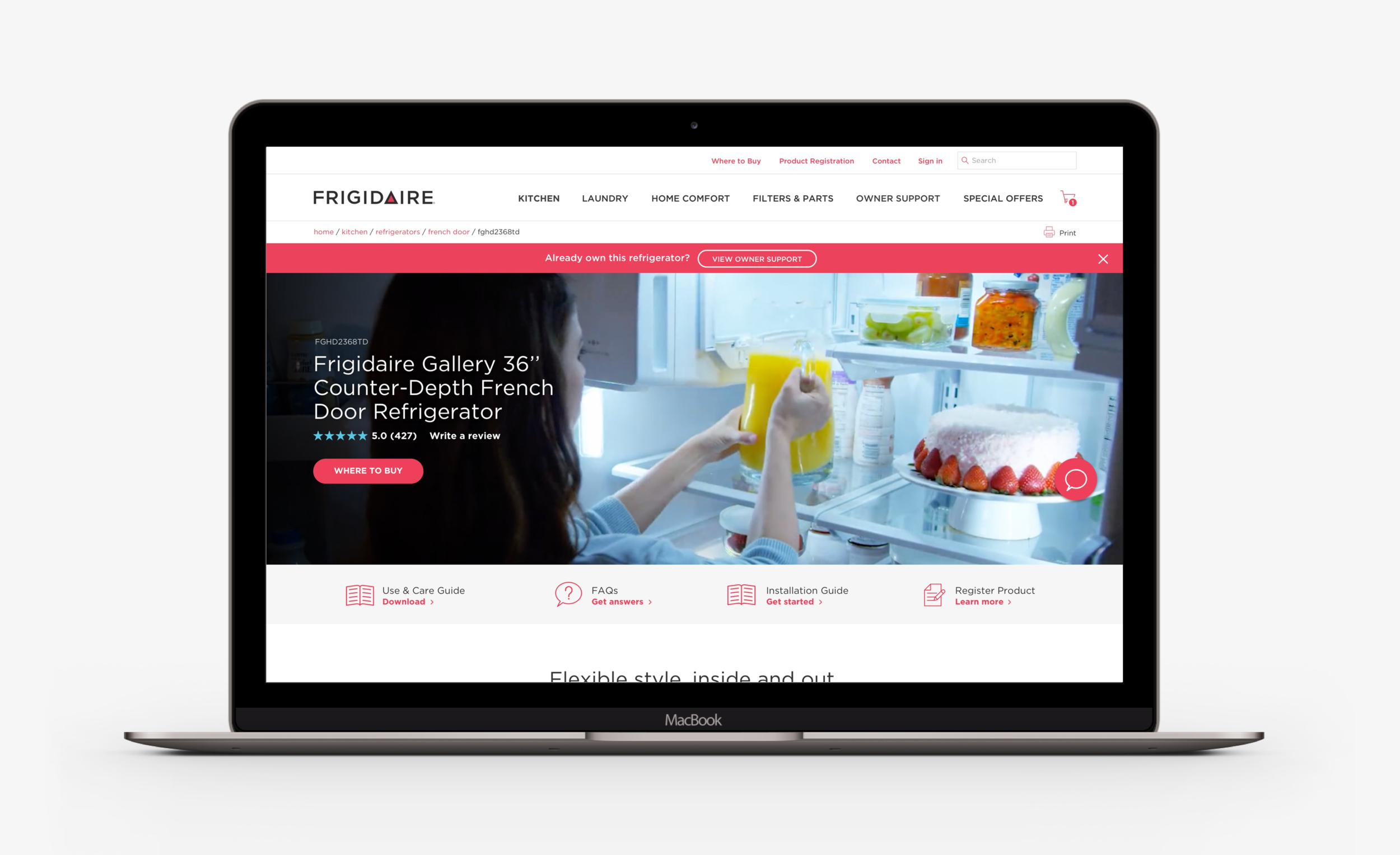 Frigidaire Product Detail Redesign