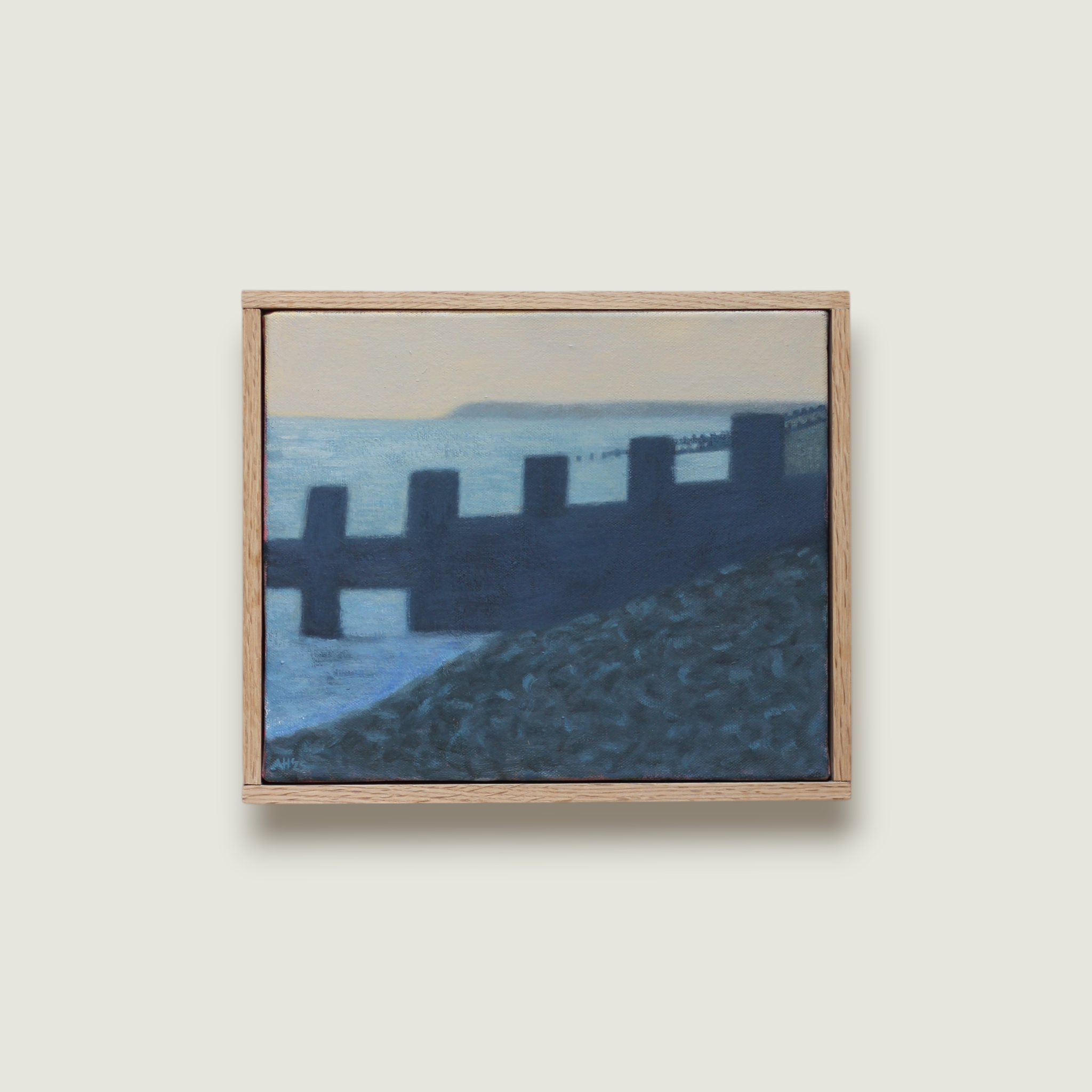 Sea groyne at dusk