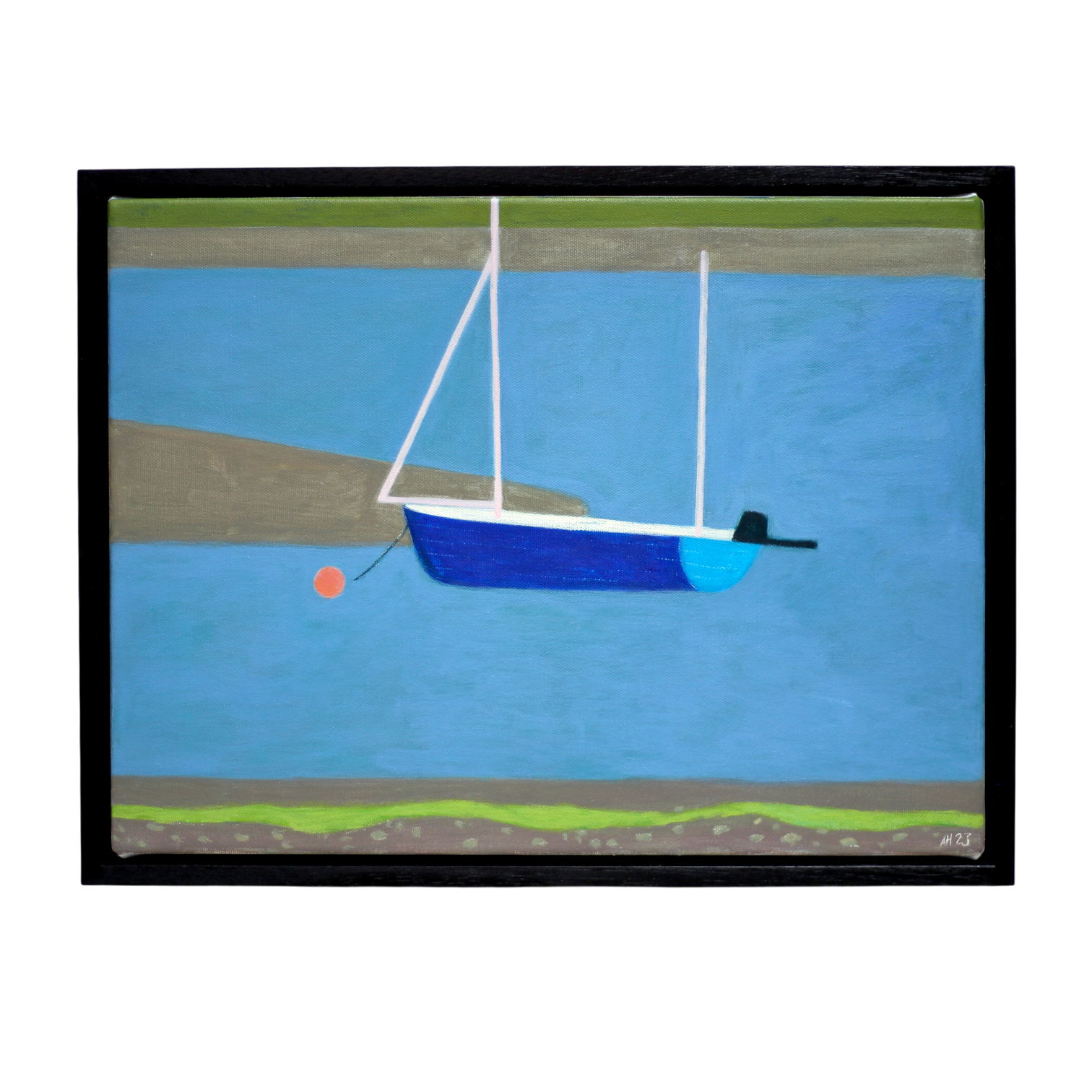 Blue boat on the estuary