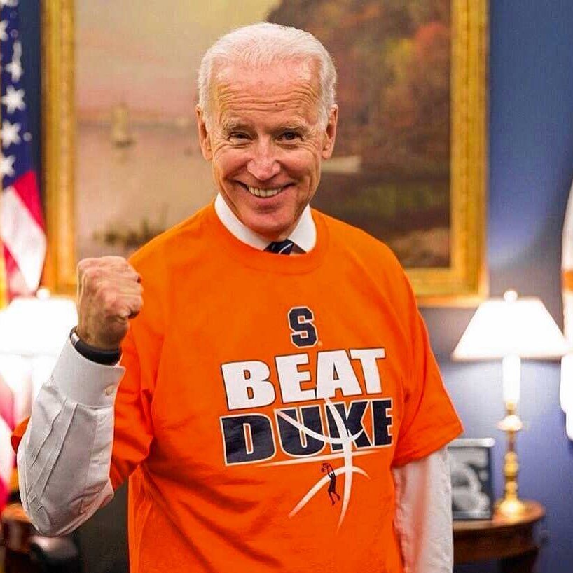rumor has it biden is camping outside the dome rn for a good seat tomorrow&hellip; click the link in our bio to read up on our long history of hating duke 😈