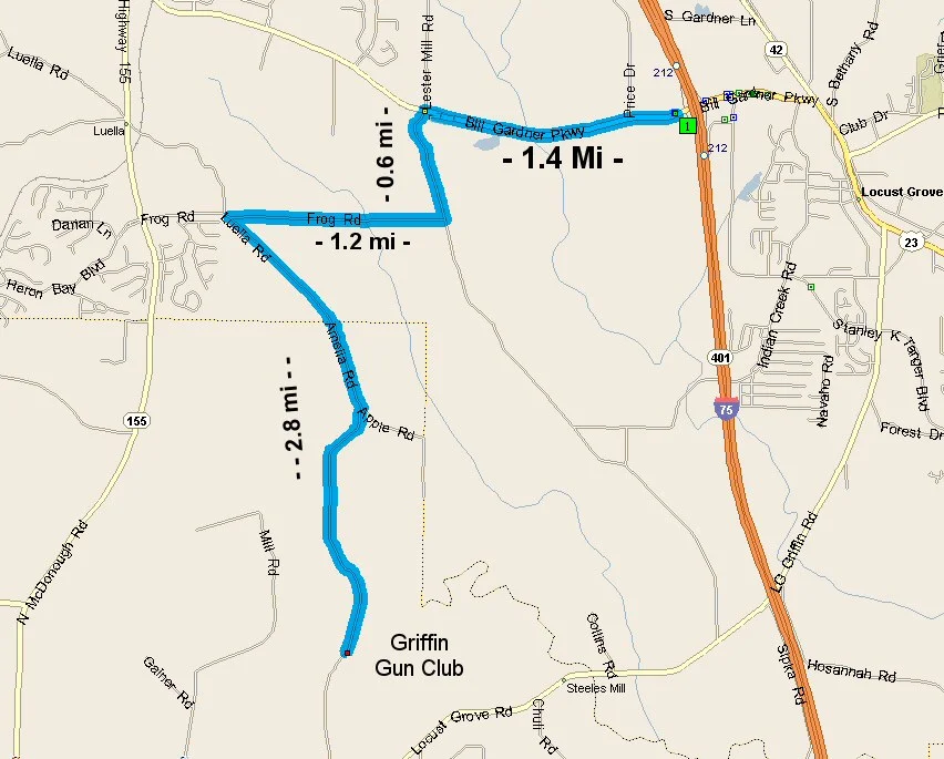 From HWY I-75, Exit 212