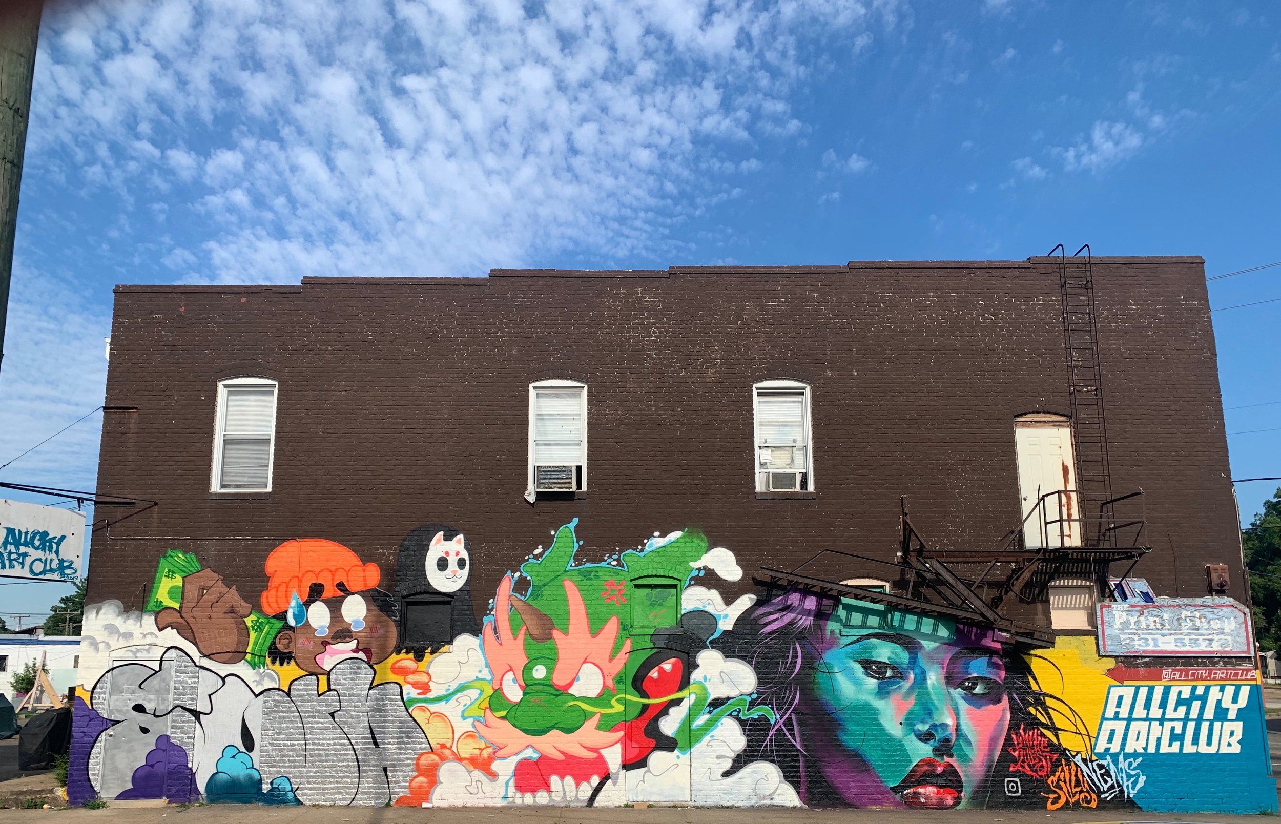 Mural outside 335 Broad Rock Rd | Black Belt Jones x Lonnie Garner