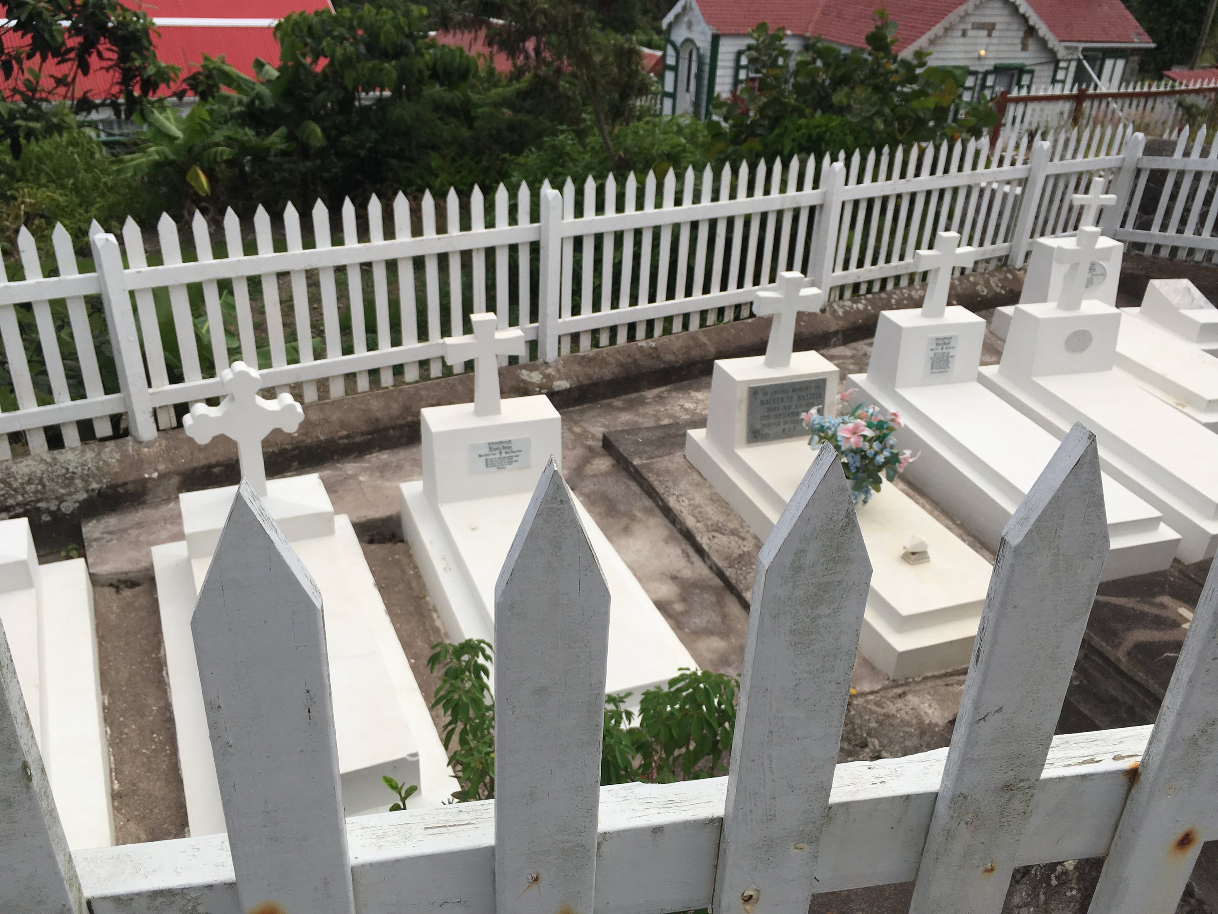 Backyard cemeteries are a common sight.