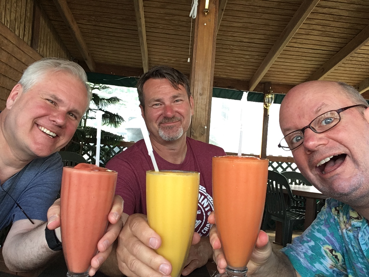 The Cleveland brothers join me for Saba Snack smoothies. Something three characters in my book do...