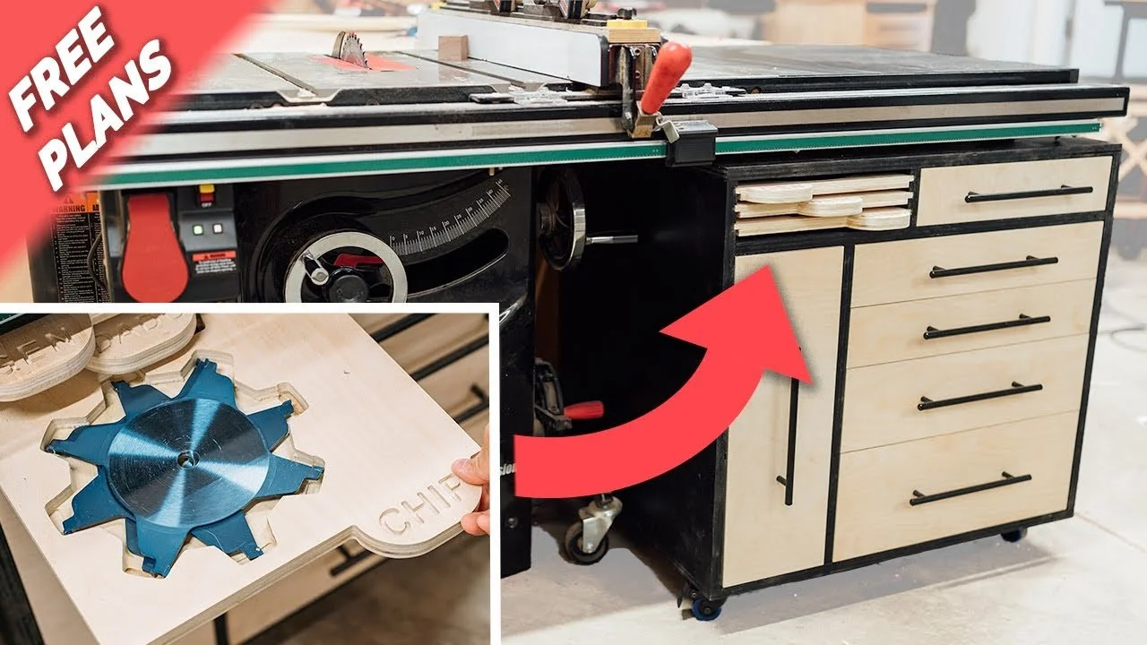Table Saw Storage Cabinet + FREE PLANS